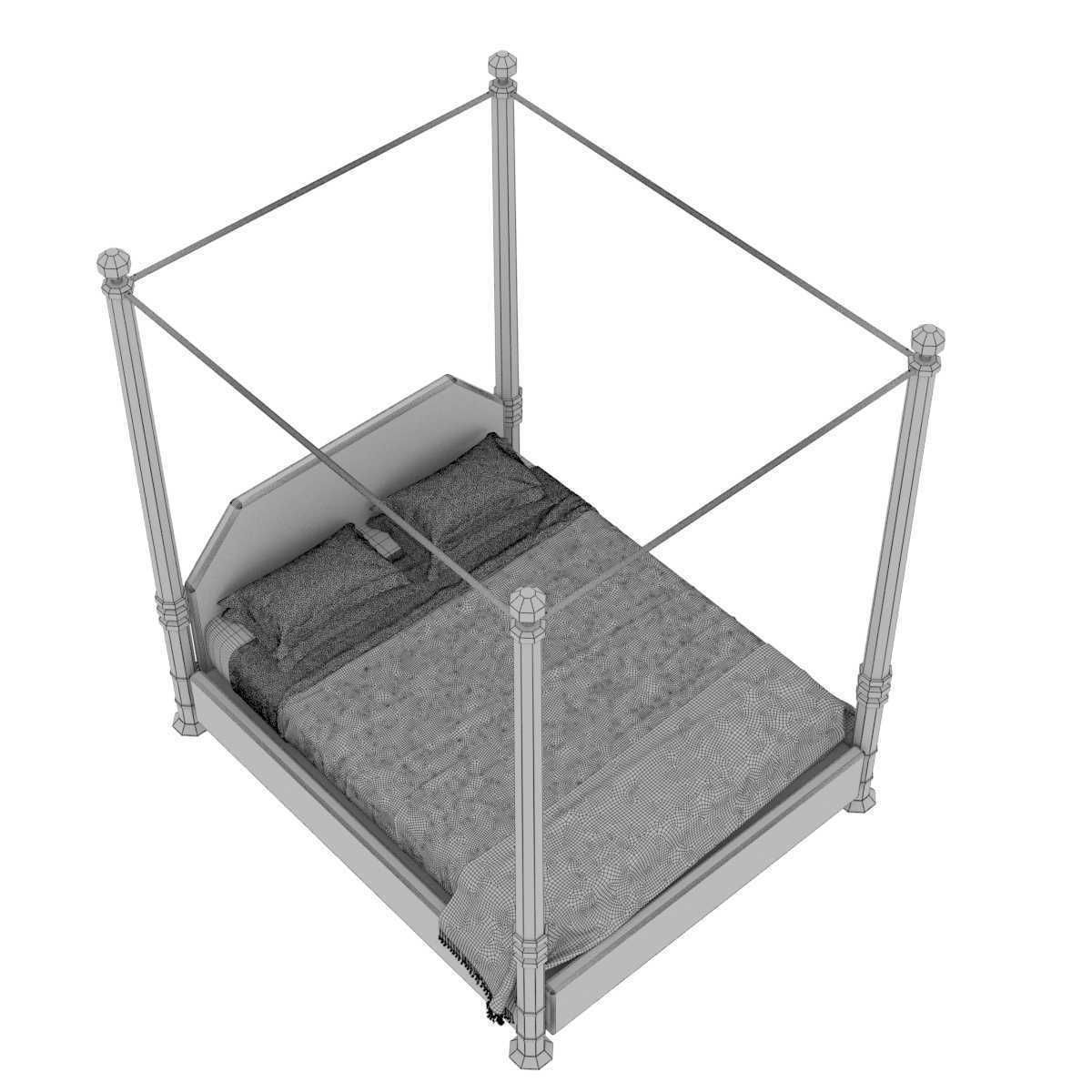 Charles Hollis Jones Bob Hope King-Size Bed in Lucite    3D model_7