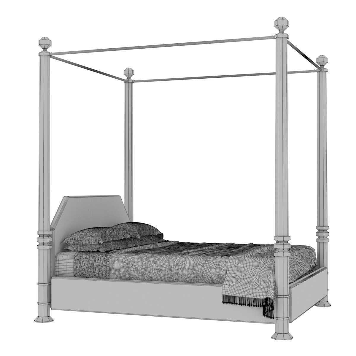 Charles Hollis Jones Bob Hope King-Size Bed in Lucite    3D model_6