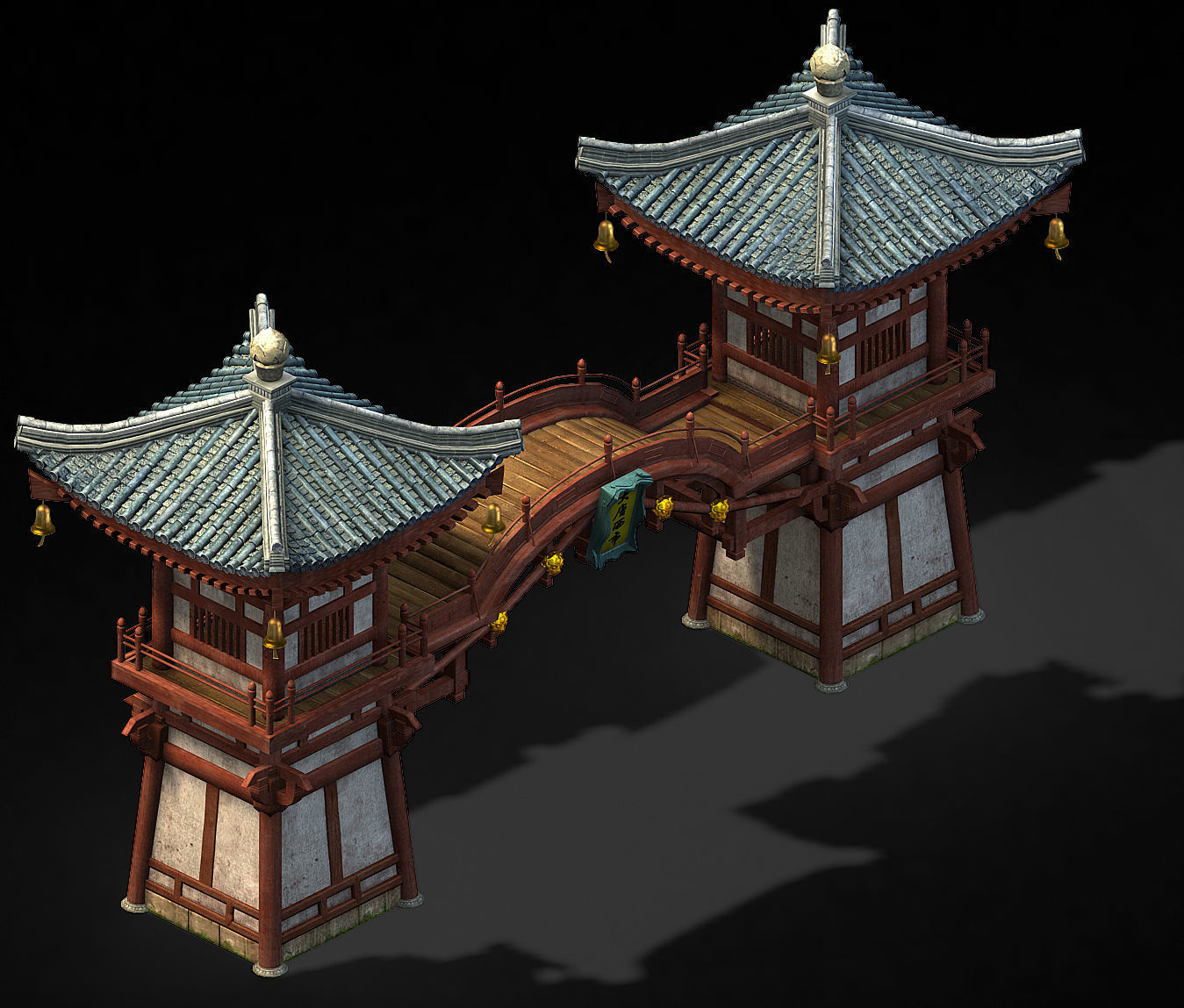 Song dynasty-gate building 001 3D model_1