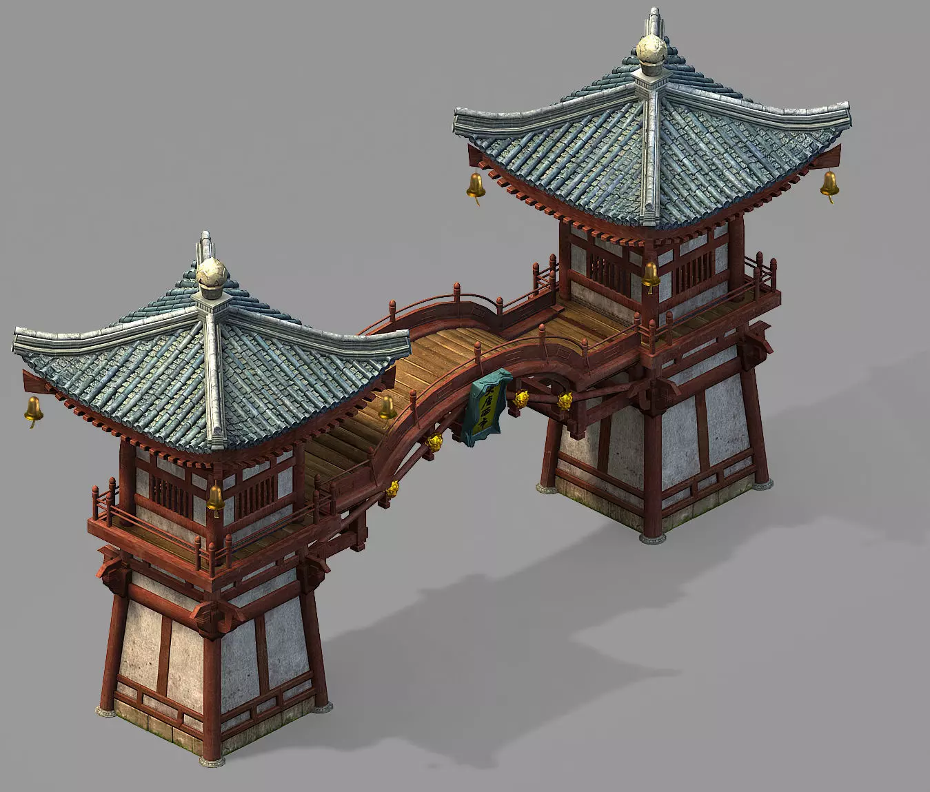 Song dynasty-gate building 001 3D model_0