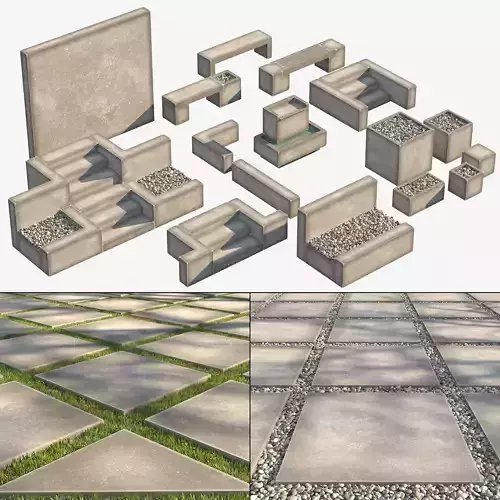 Garden Elements set 3D model