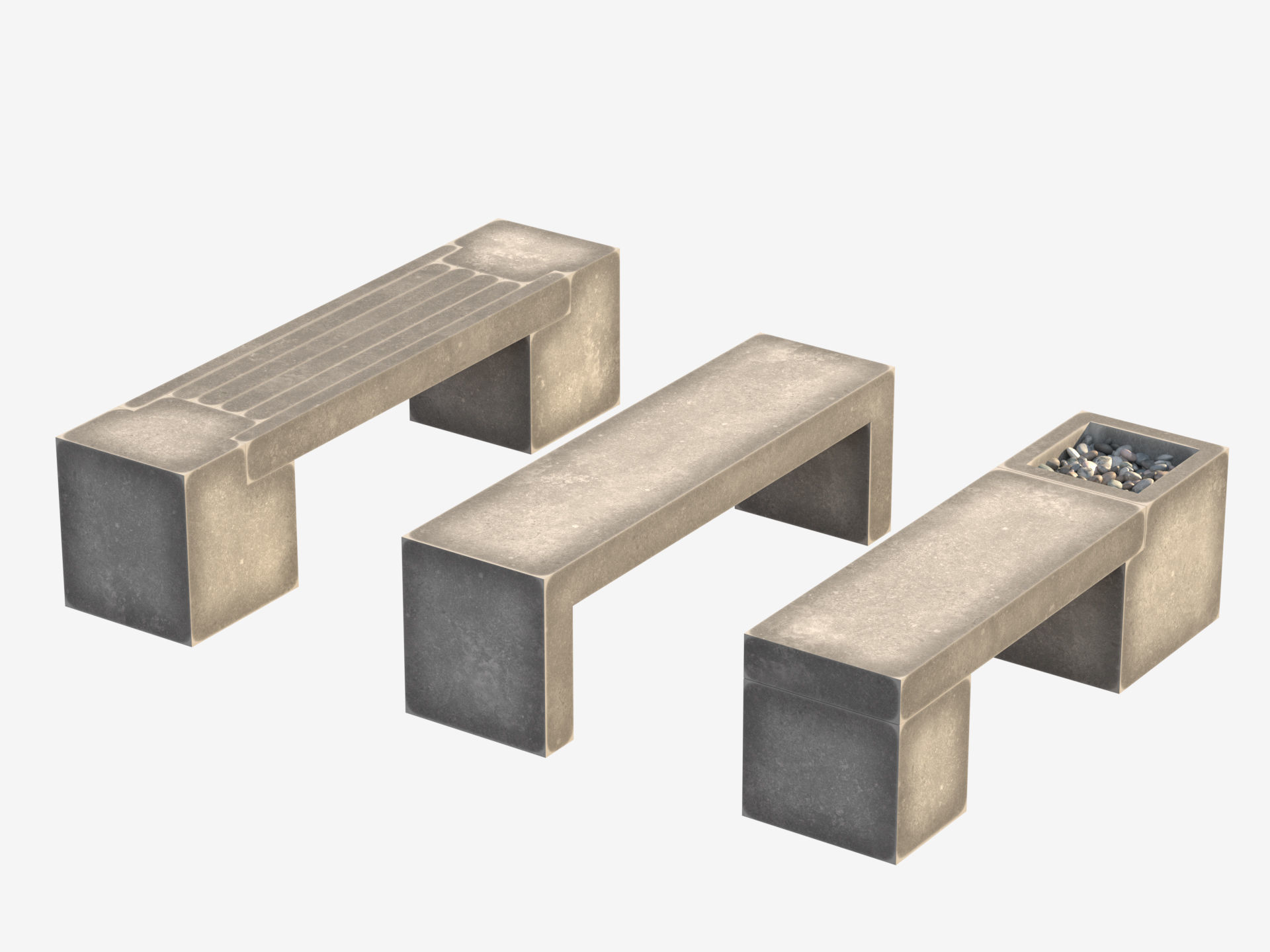 Garden Elements set 3D model_6