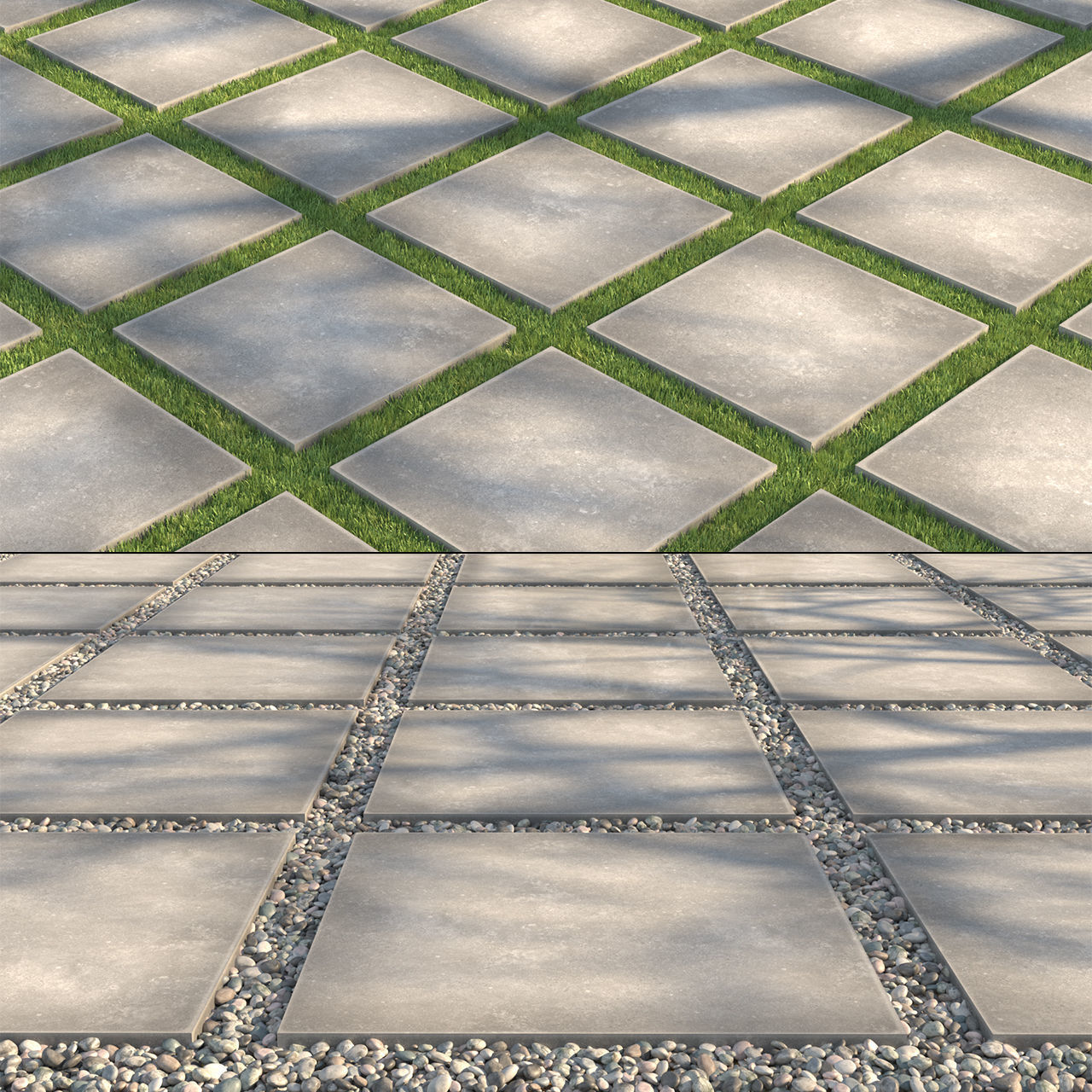 Garden Elements set 3D model_2