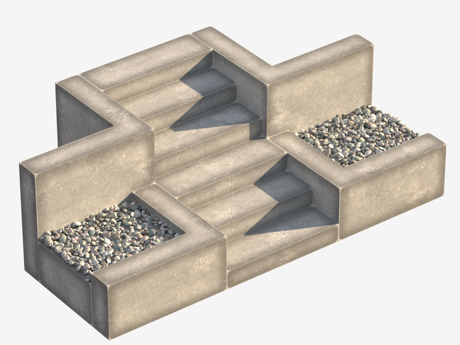 Garden Elements set 3D model_7