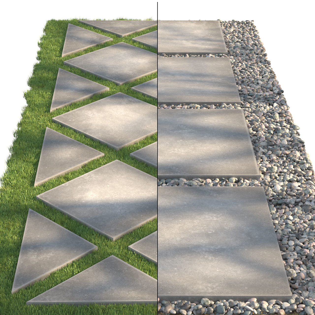 Garden Elements set 3D model_4