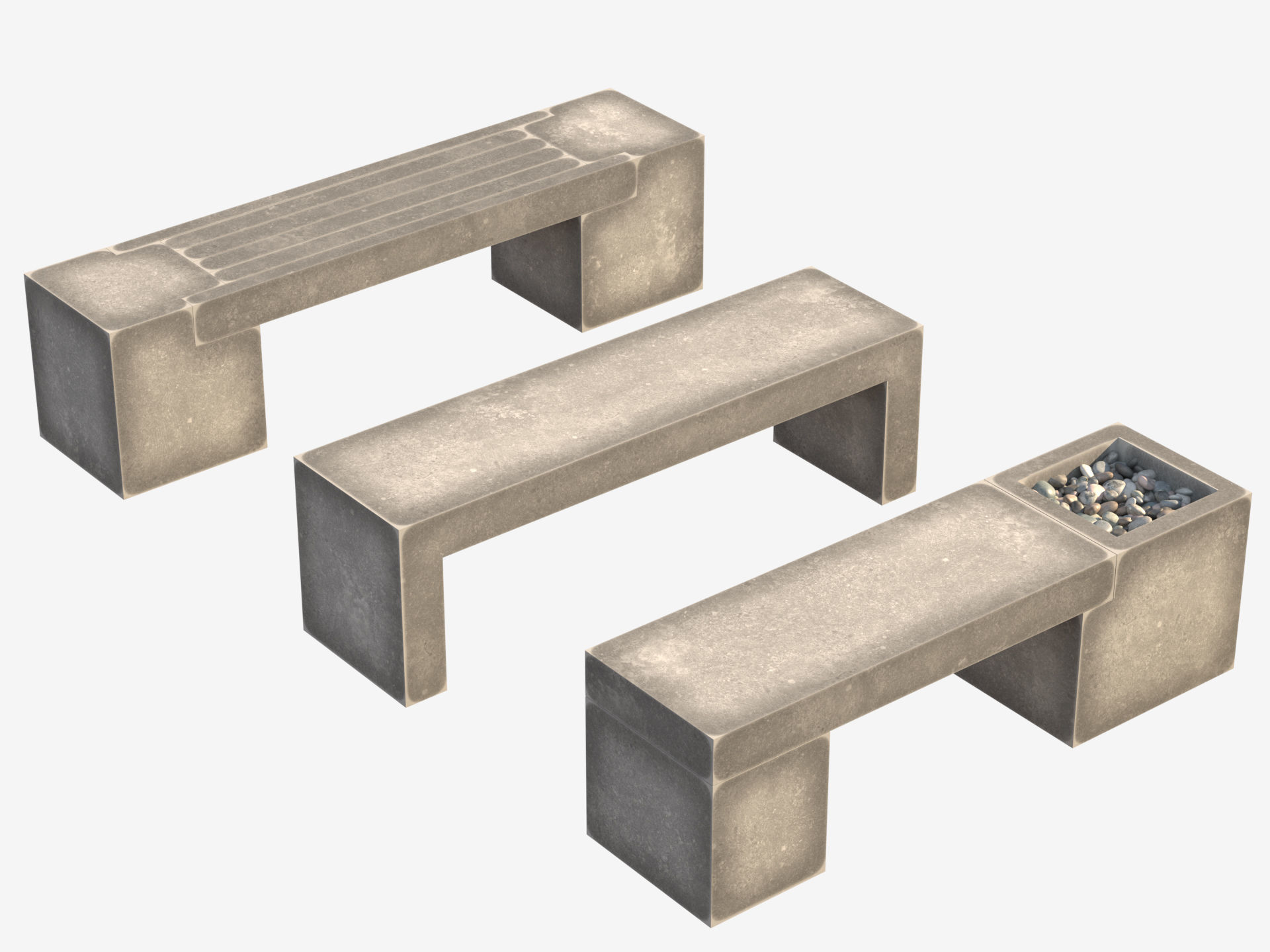 Garden Elements set 3D model_30