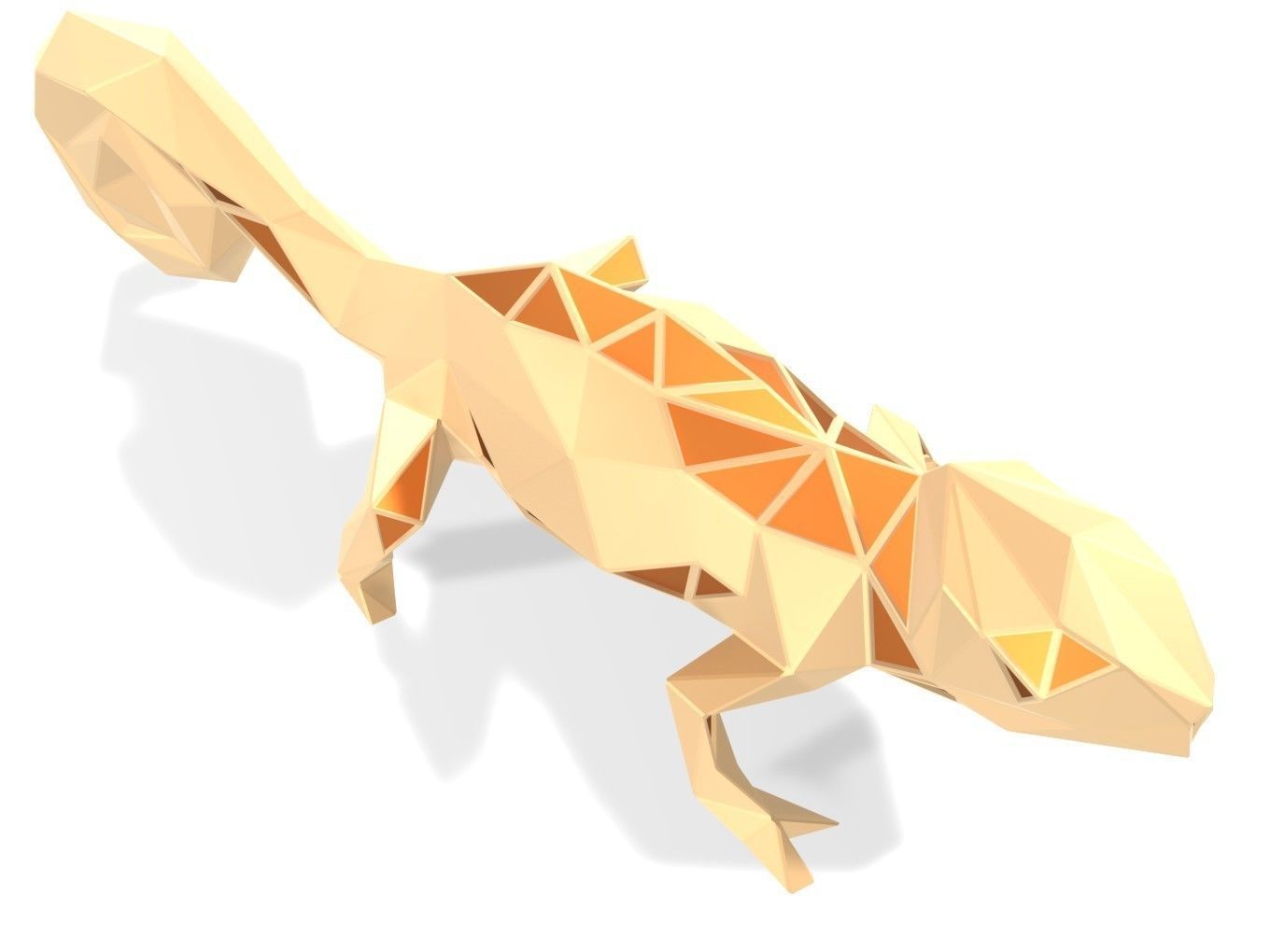 Polygonal Chamaeleon Parametric 3D print model_1