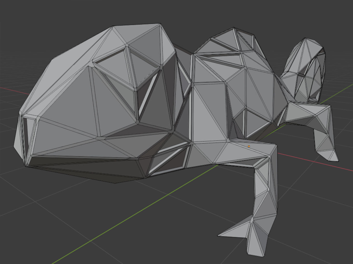 Polygonal Chamaeleon Parametric 3D print model_8