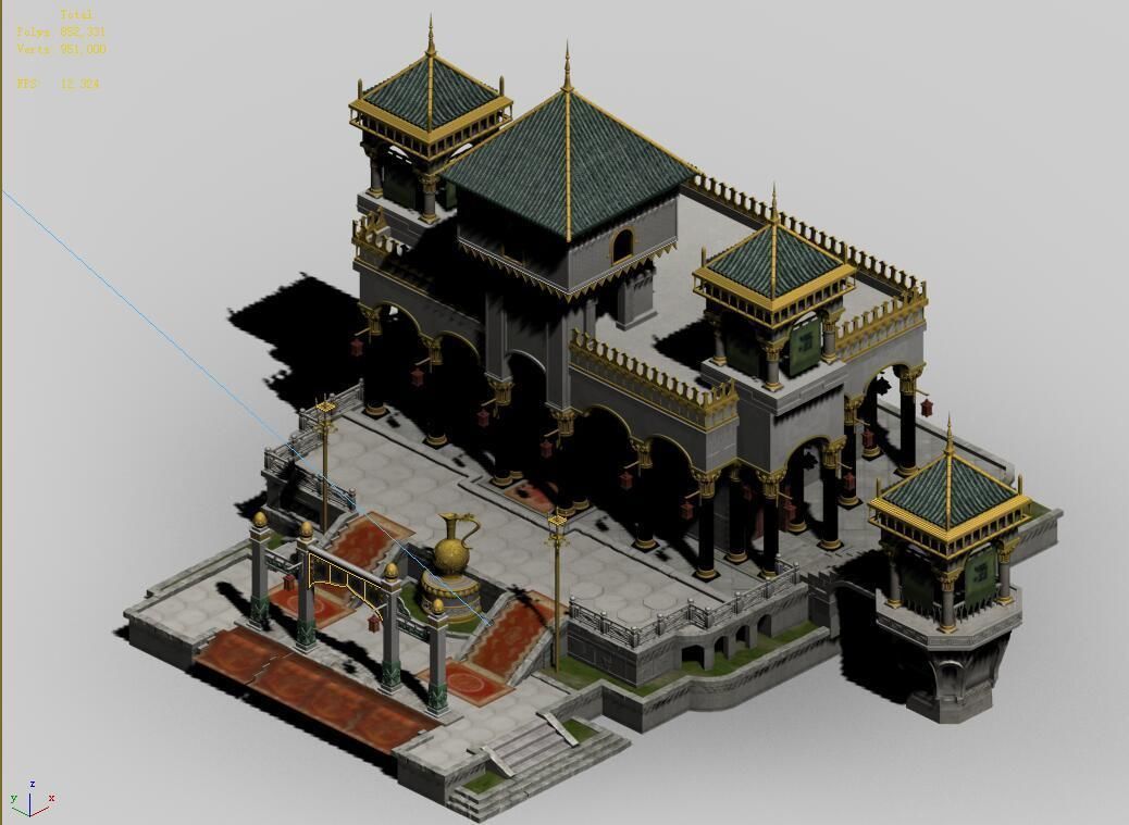 Song dynasty-muslim-restaurant 3D model_4