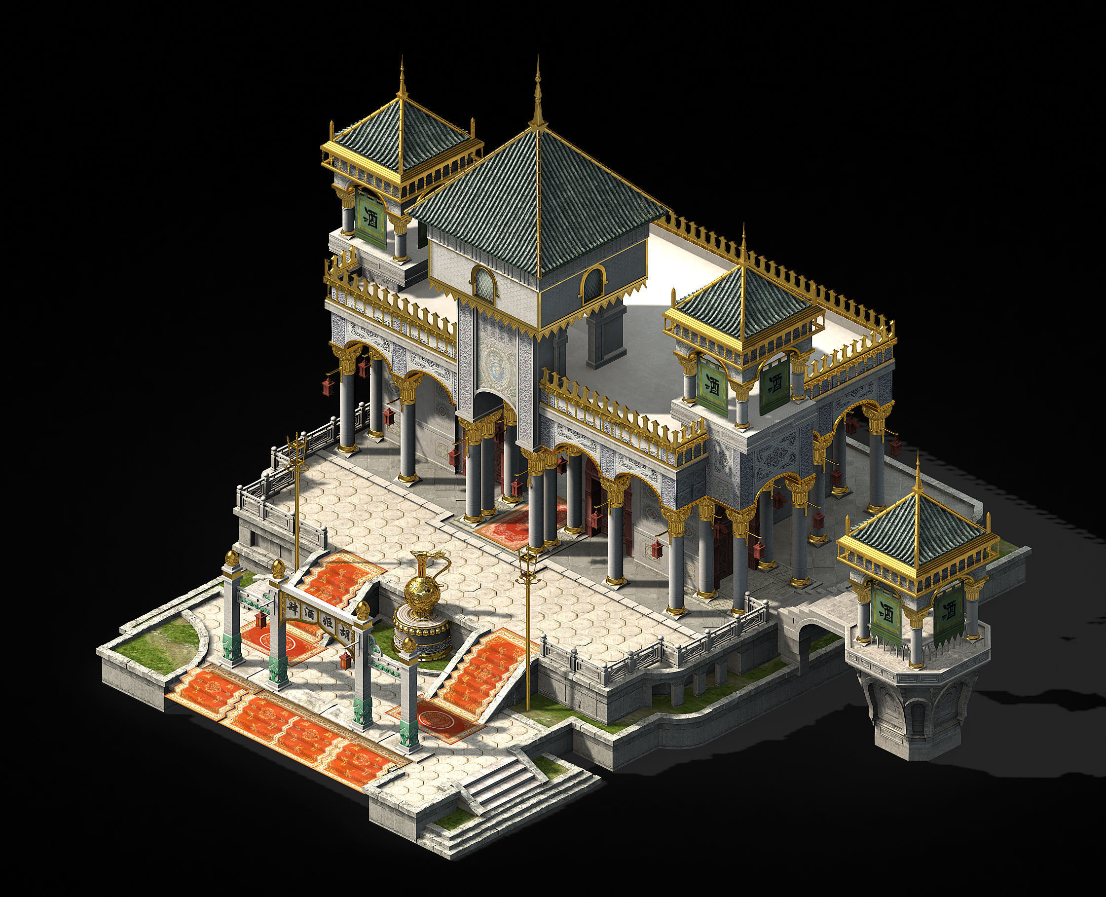 Song dynasty-muslim-restaurant 3D model_1