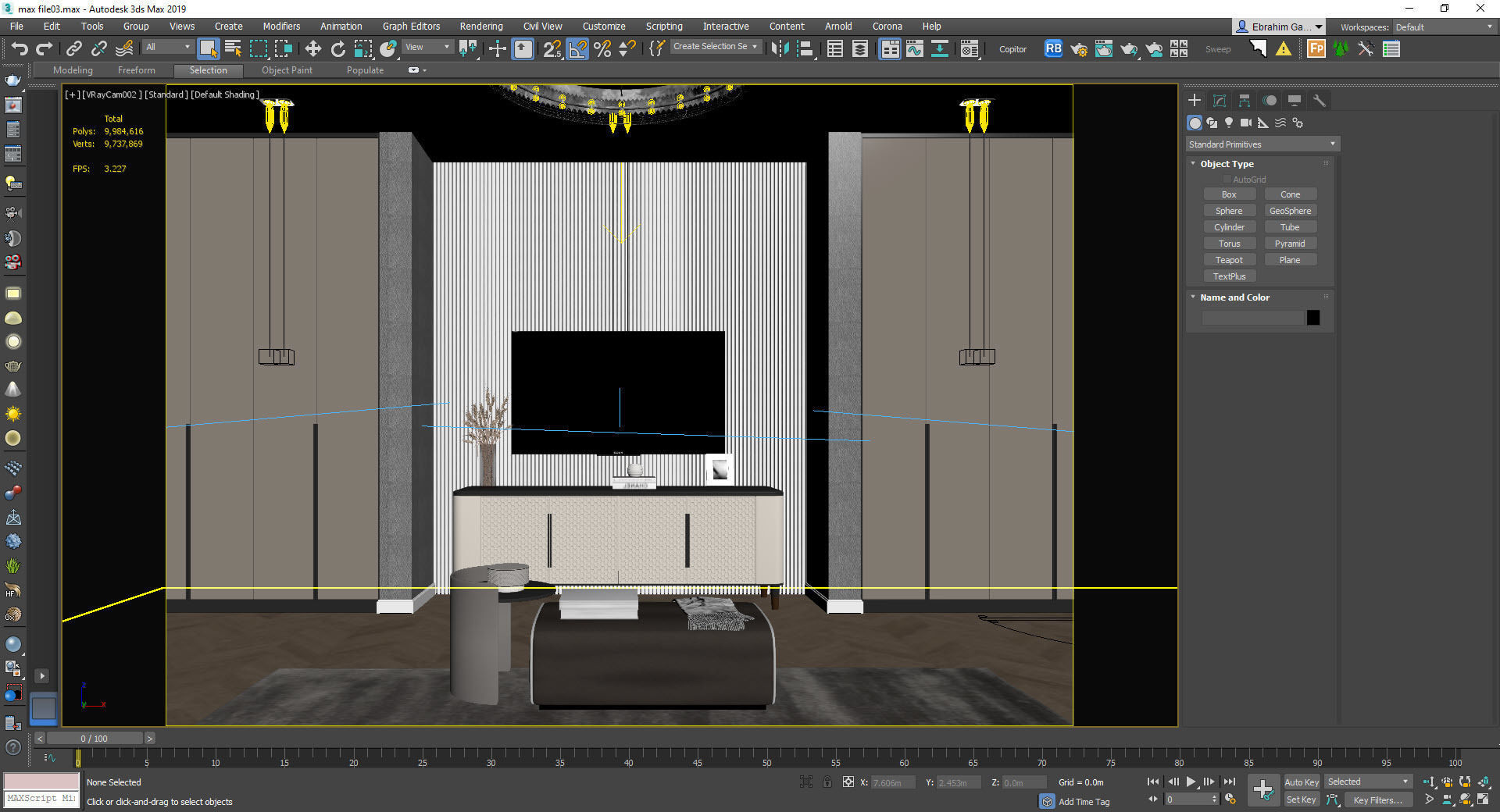 Modern Master Bedroom 3D model_6