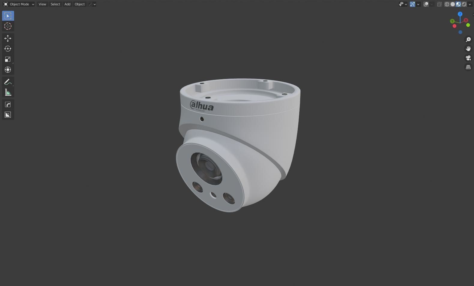 Dahua surveillance camera Low-poly 3D model_6