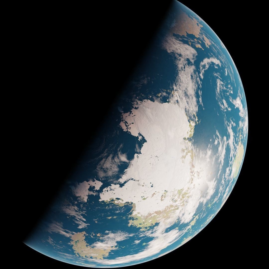 Terraformed Venus - 16k textures Low-poly 3D model_7