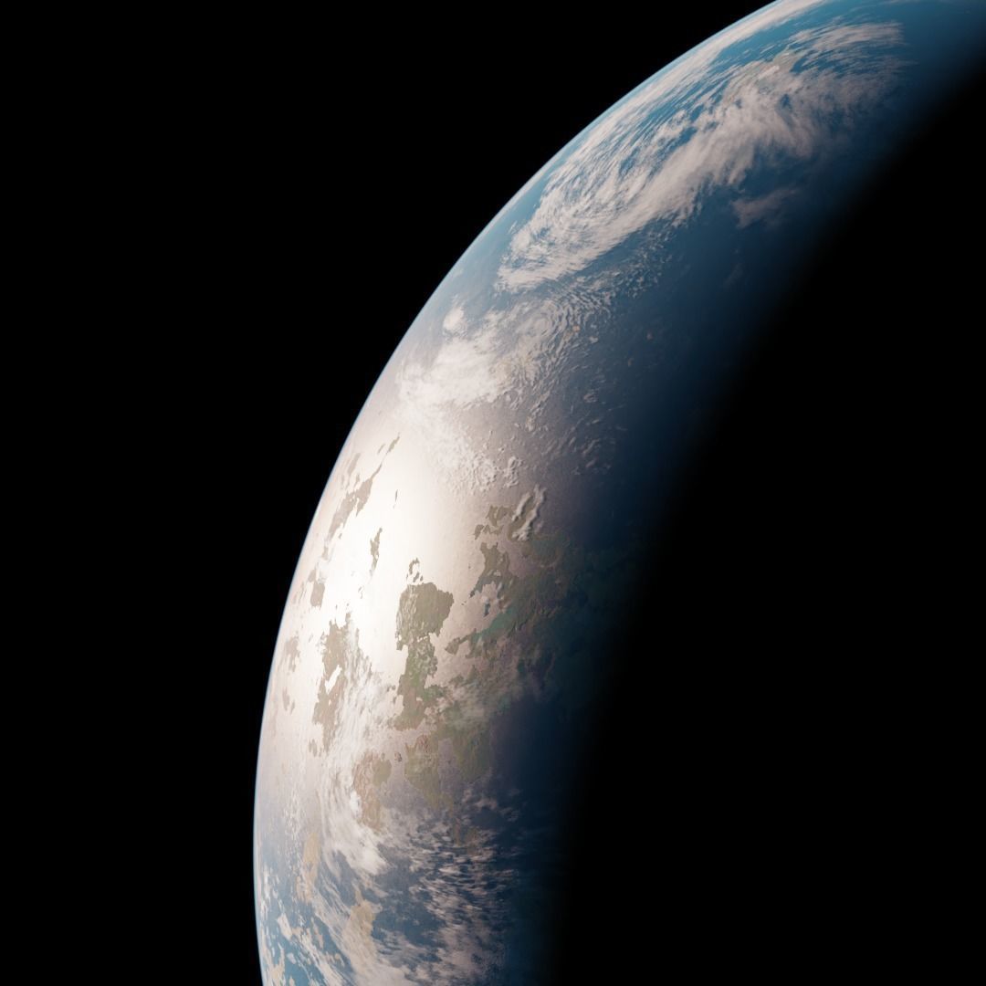 Terraformed Venus - 16k textures Low-poly 3D model_6