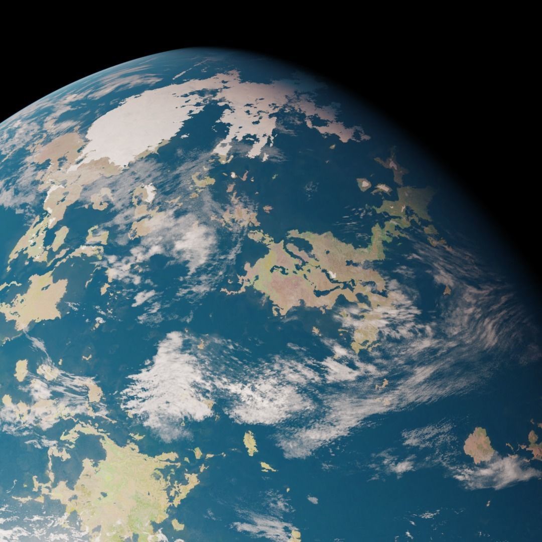 Terraformed Venus - 16k textures Low-poly 3D model_11