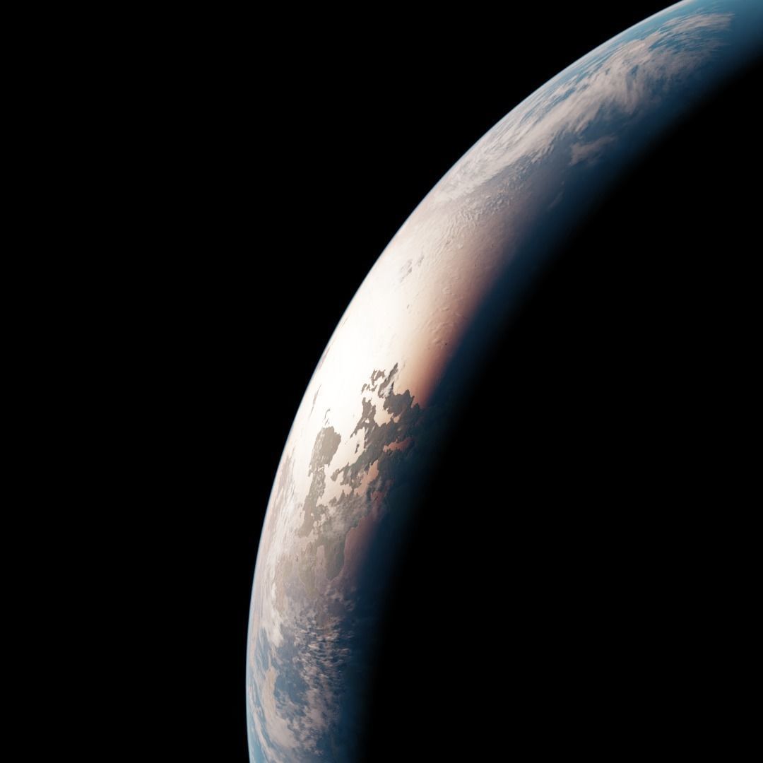 Terraformed Venus - 16k textures Low-poly 3D model_8