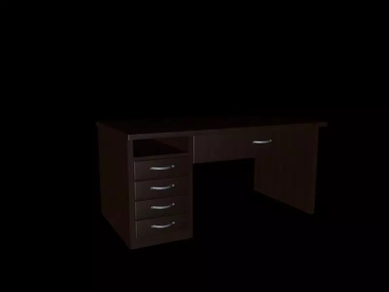 Wooden Desk Free 3D model