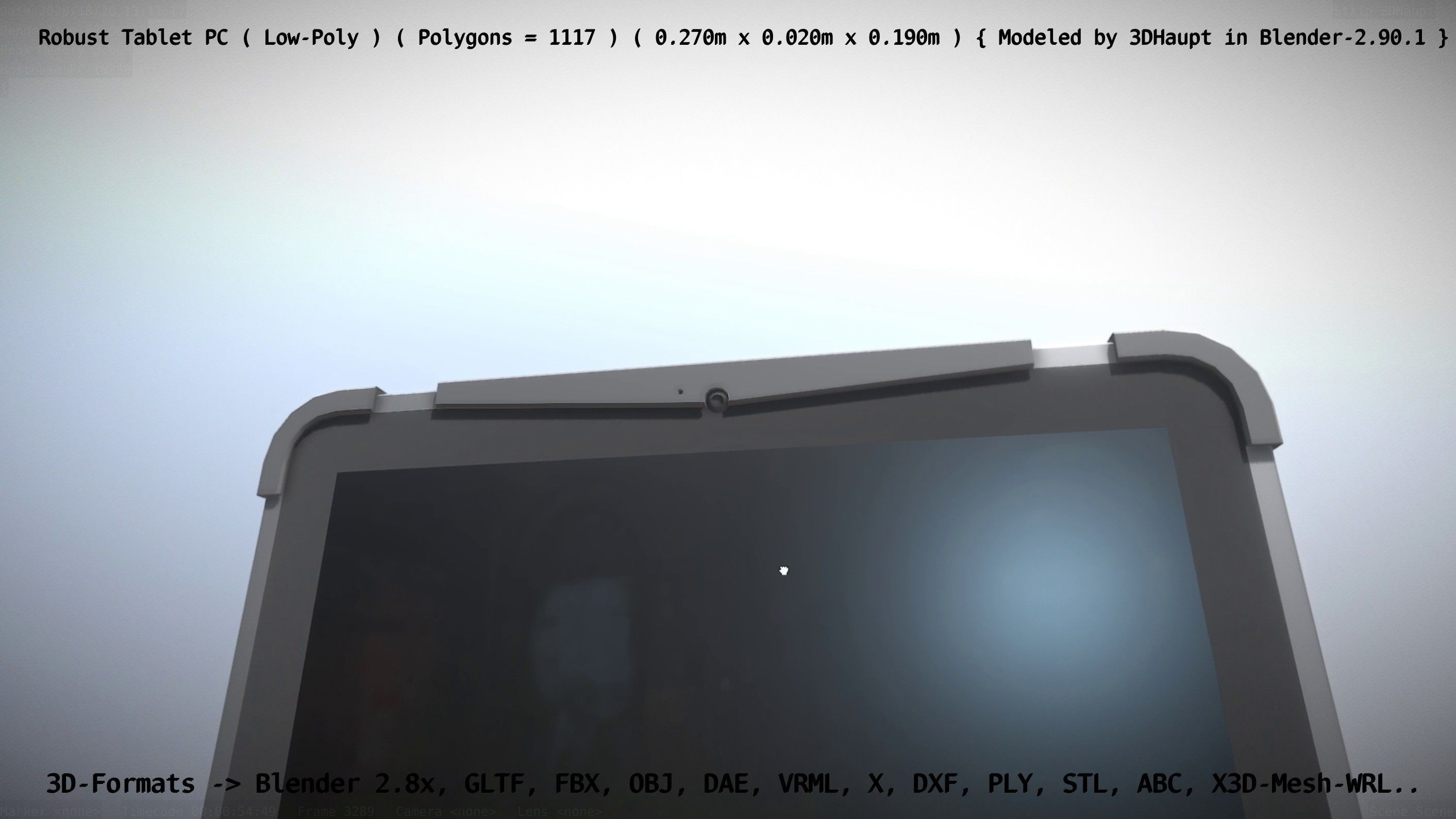 Robust Tablet PC Low-Poly Version Low-poly 3D model_58