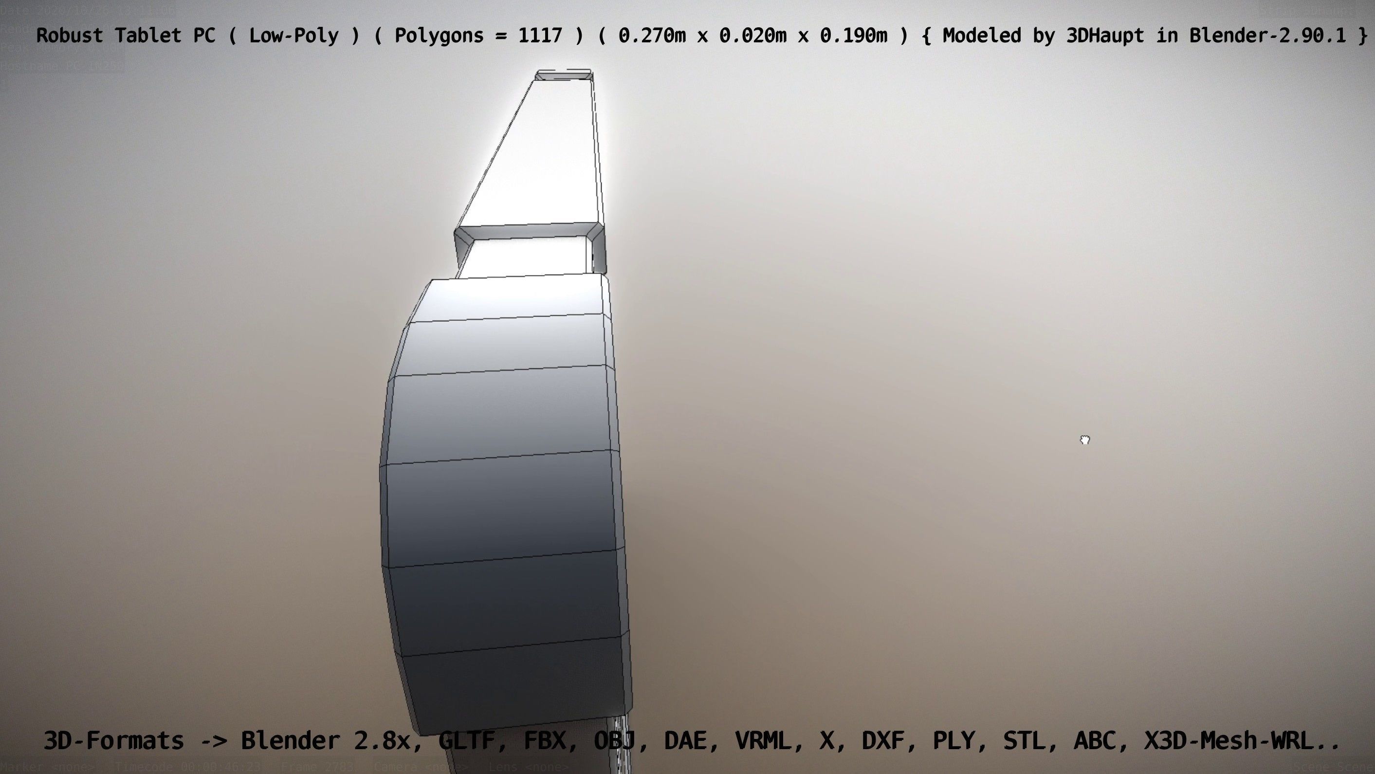 Robust Tablet PC Low-Poly Version Low-poly 3D model_27