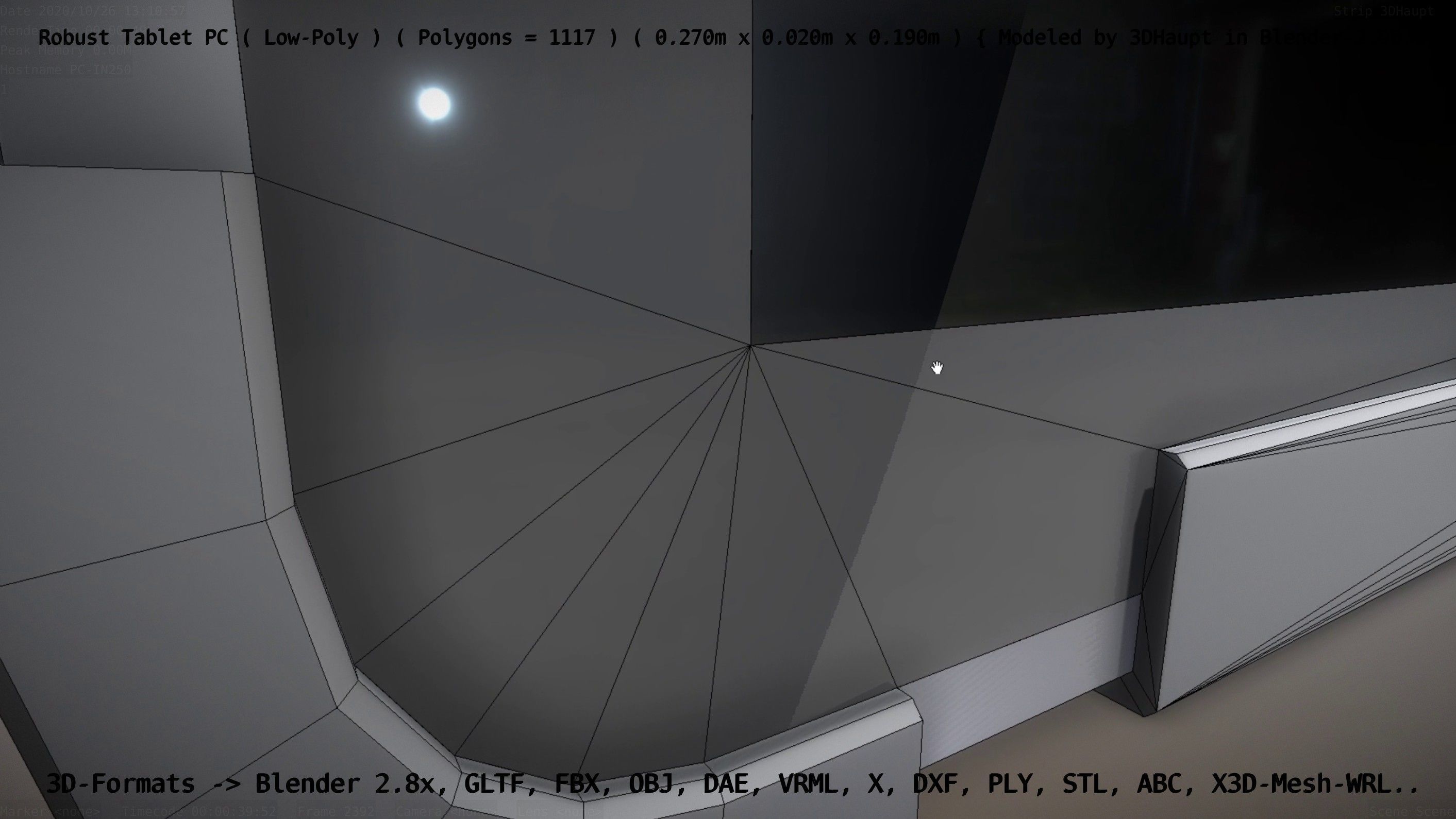 Robust Tablet PC Low-Poly Version Low-poly 3D model_24