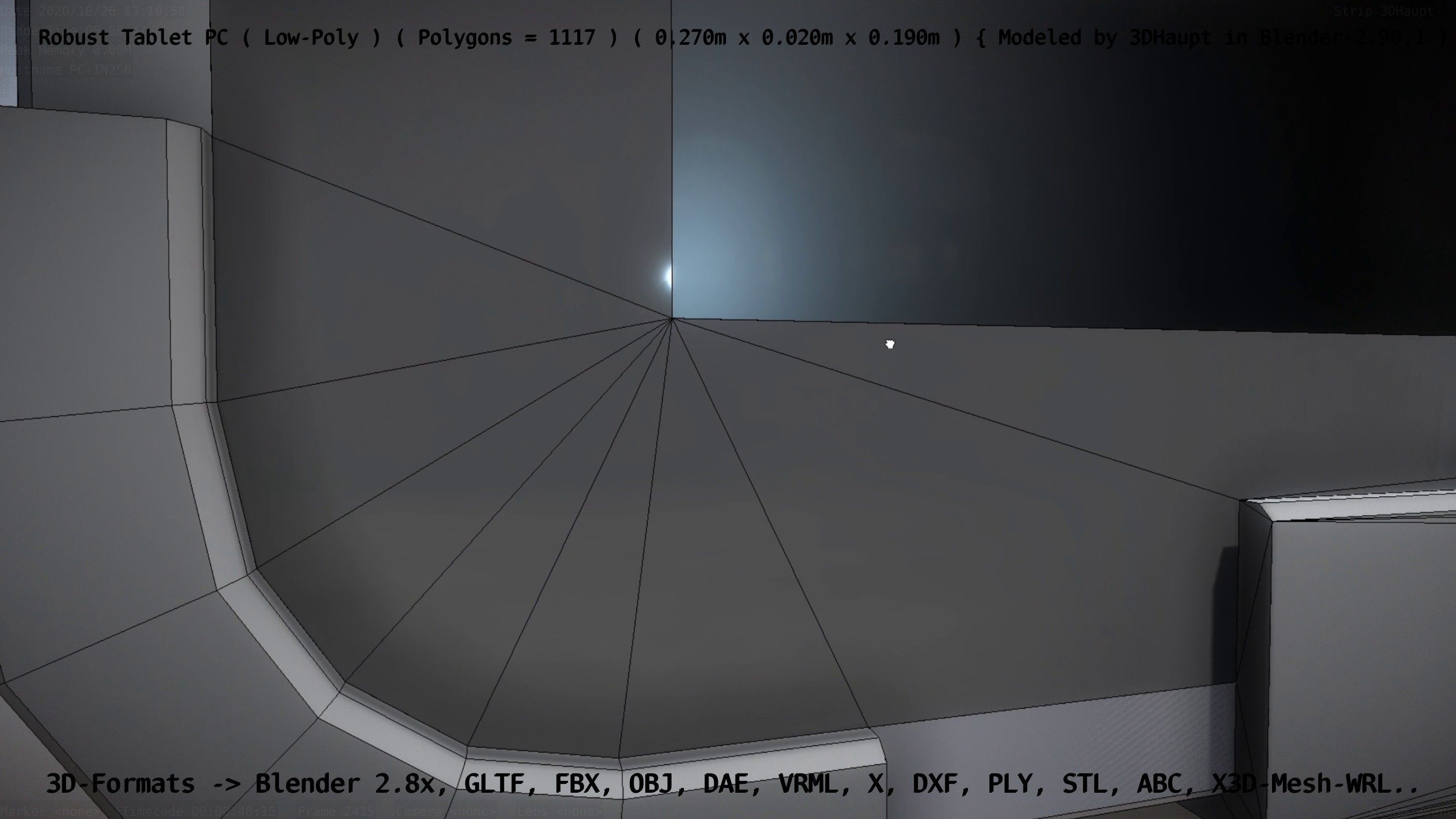 Robust Tablet PC Low-Poly Version Low-poly 3D model_49