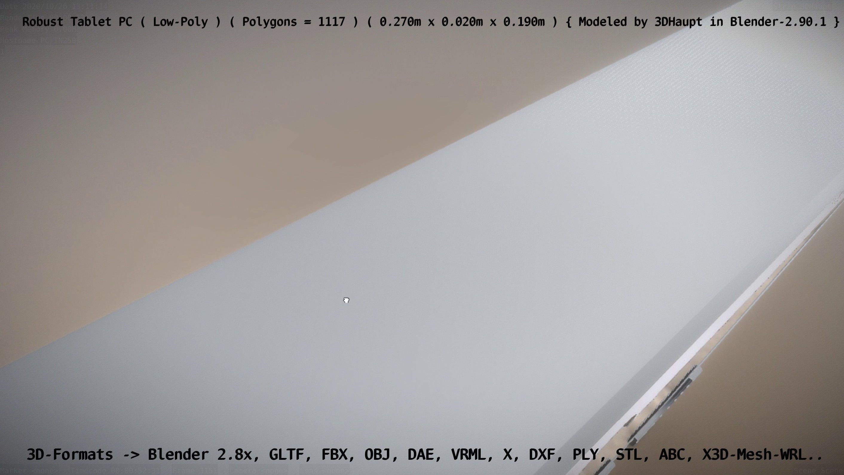 Robust Tablet PC Low-Poly Version Low-poly 3D model_137