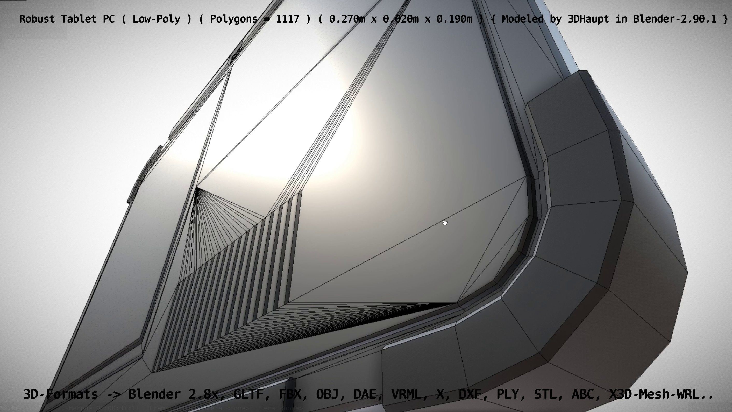 Robust Tablet PC Low-Poly Version Low-poly 3D model_103
