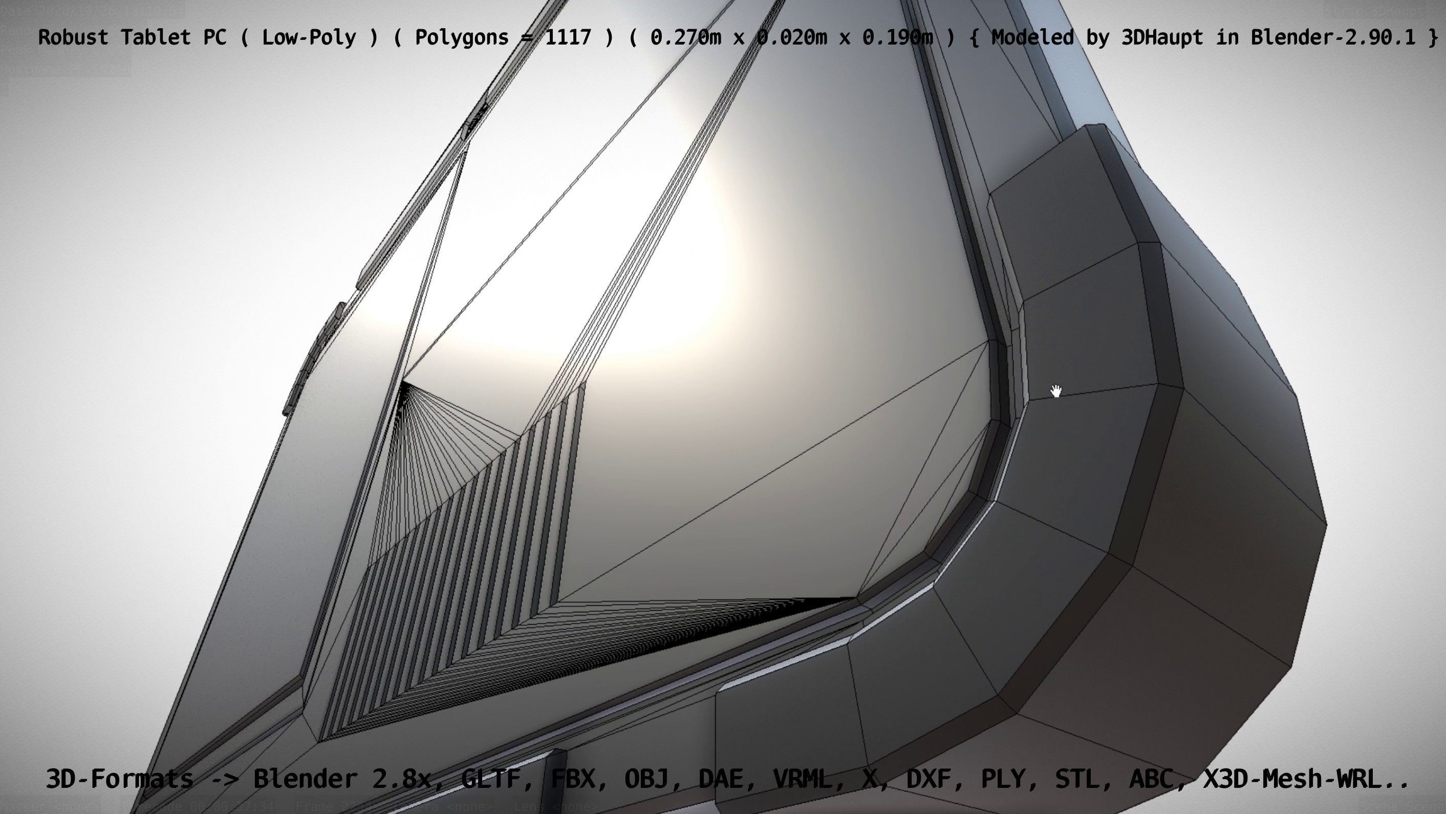 Robust Tablet PC Low-Poly Version Low-poly 3D model_48