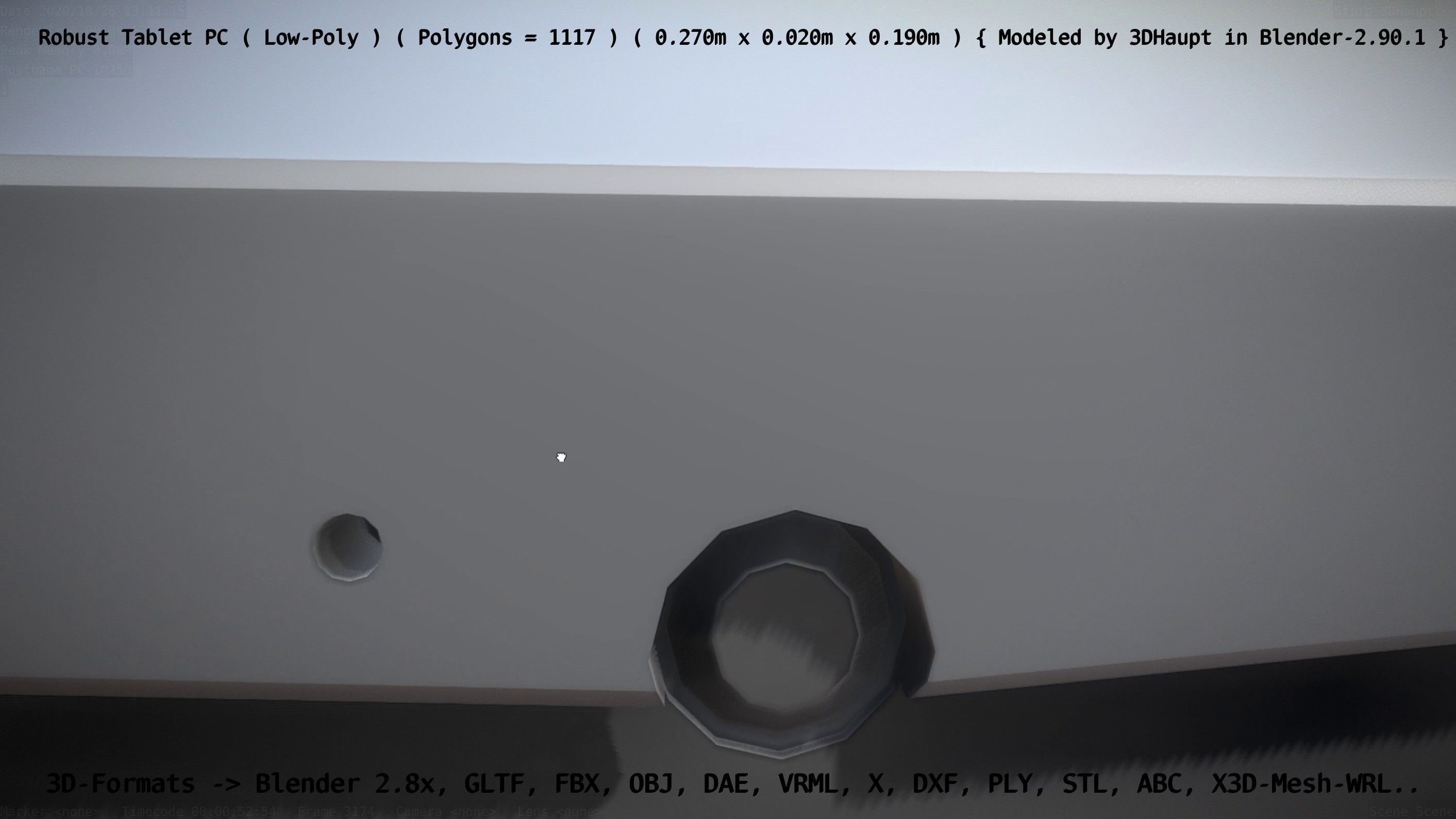 Robust Tablet PC Low-Poly Version Low-poly 3D model_28