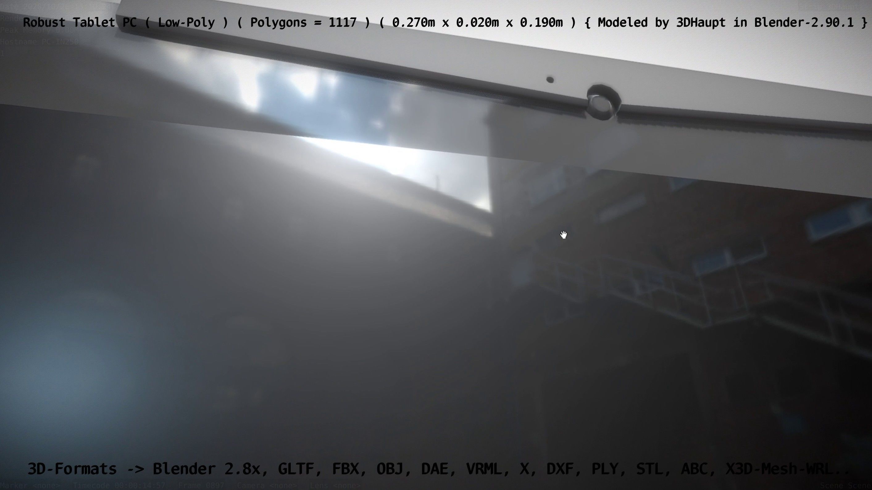 Robust Tablet PC Low-Poly Version Low-poly 3D model_14