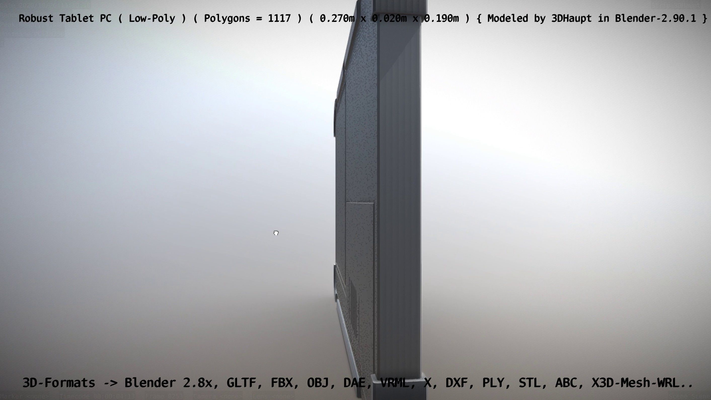 Robust Tablet PC Low-Poly Version Low-poly 3D model_63