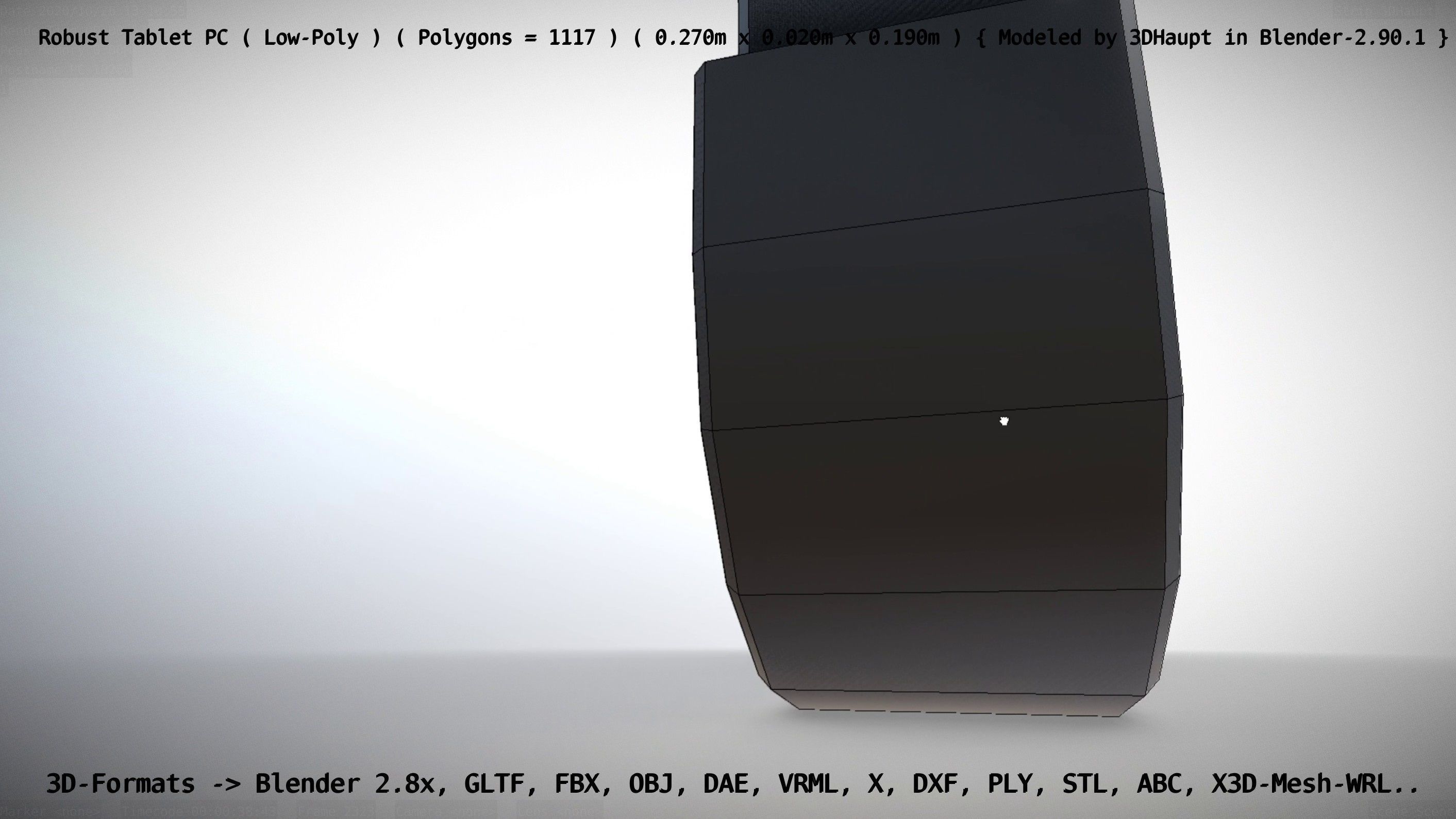 Robust Tablet PC Low-Poly Version Low-poly 3D model_98