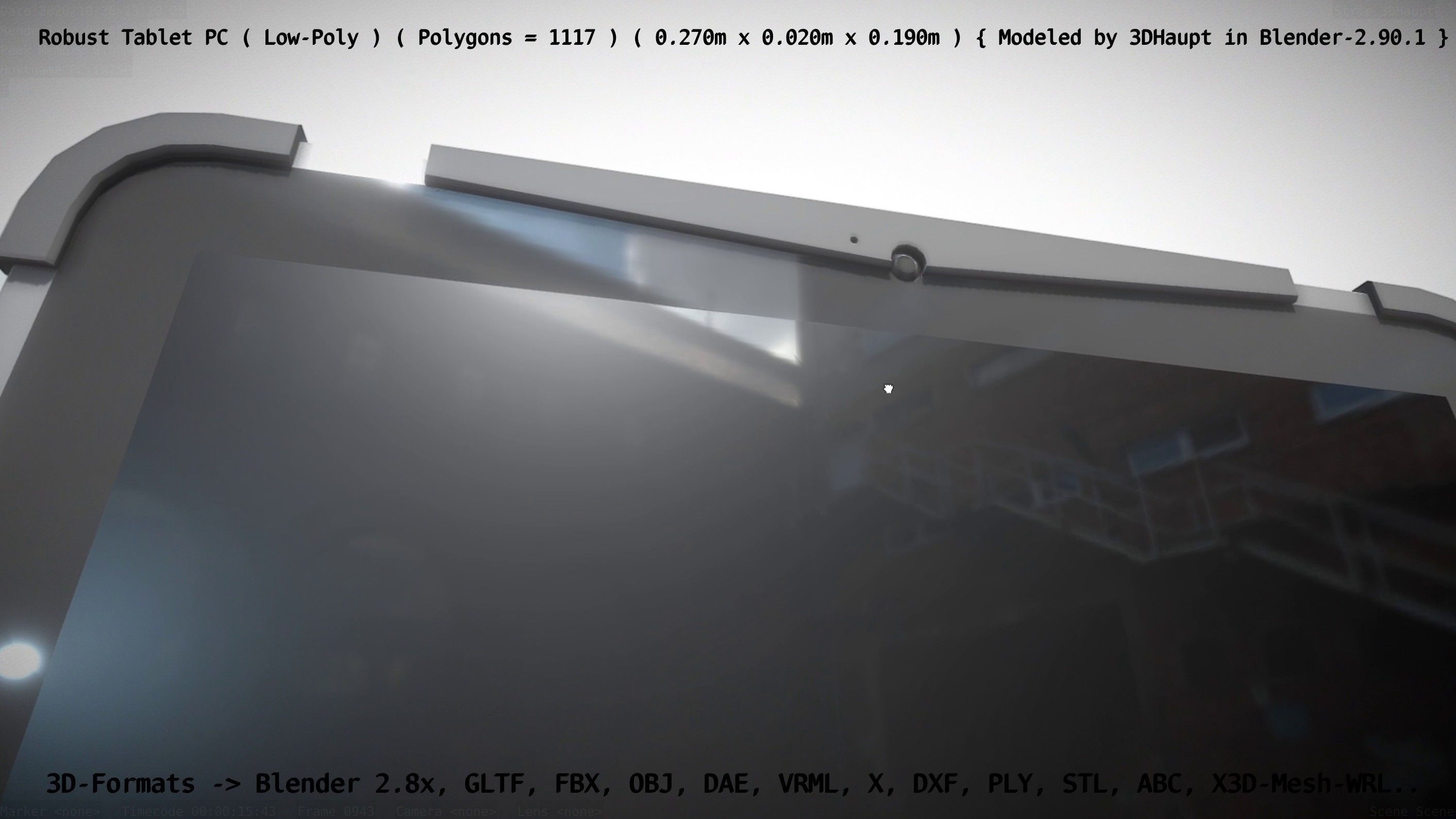 Robust Tablet PC Low-Poly Version Low-poly 3D model_15