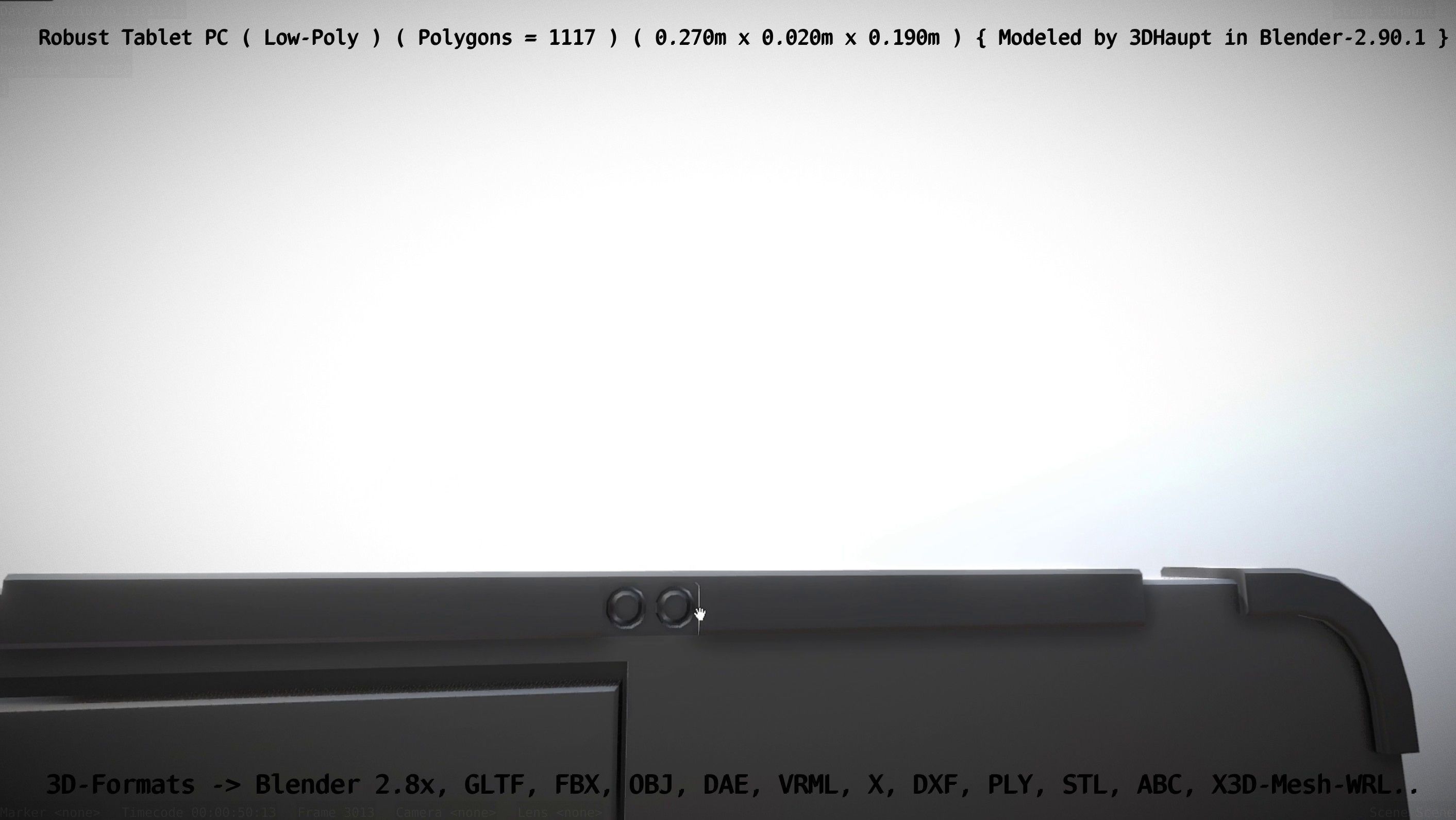 Robust Tablet PC Low-Poly Version Low-poly 3D model_106