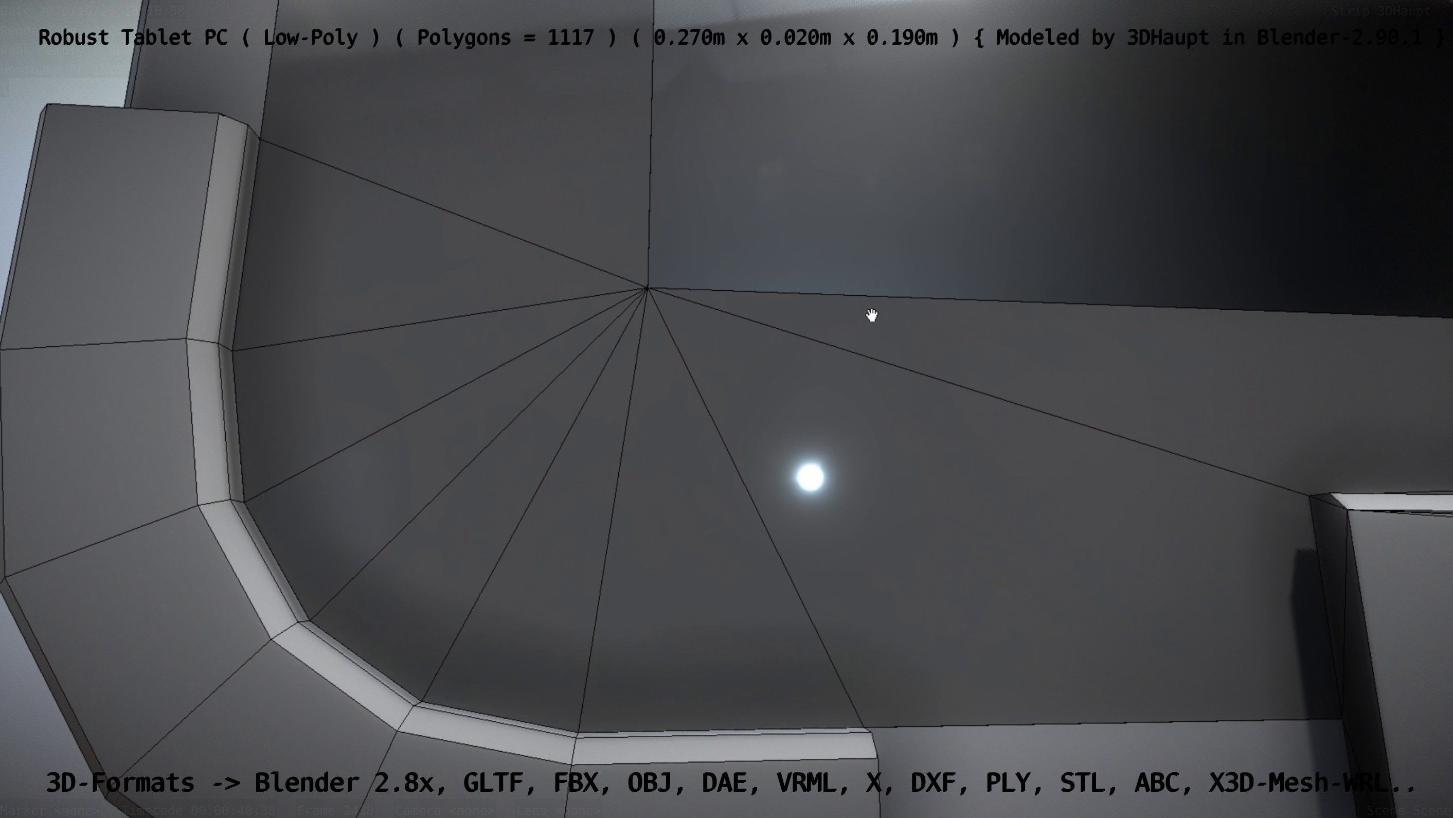 Robust Tablet PC Low-Poly Version Low-poly 3D model_25