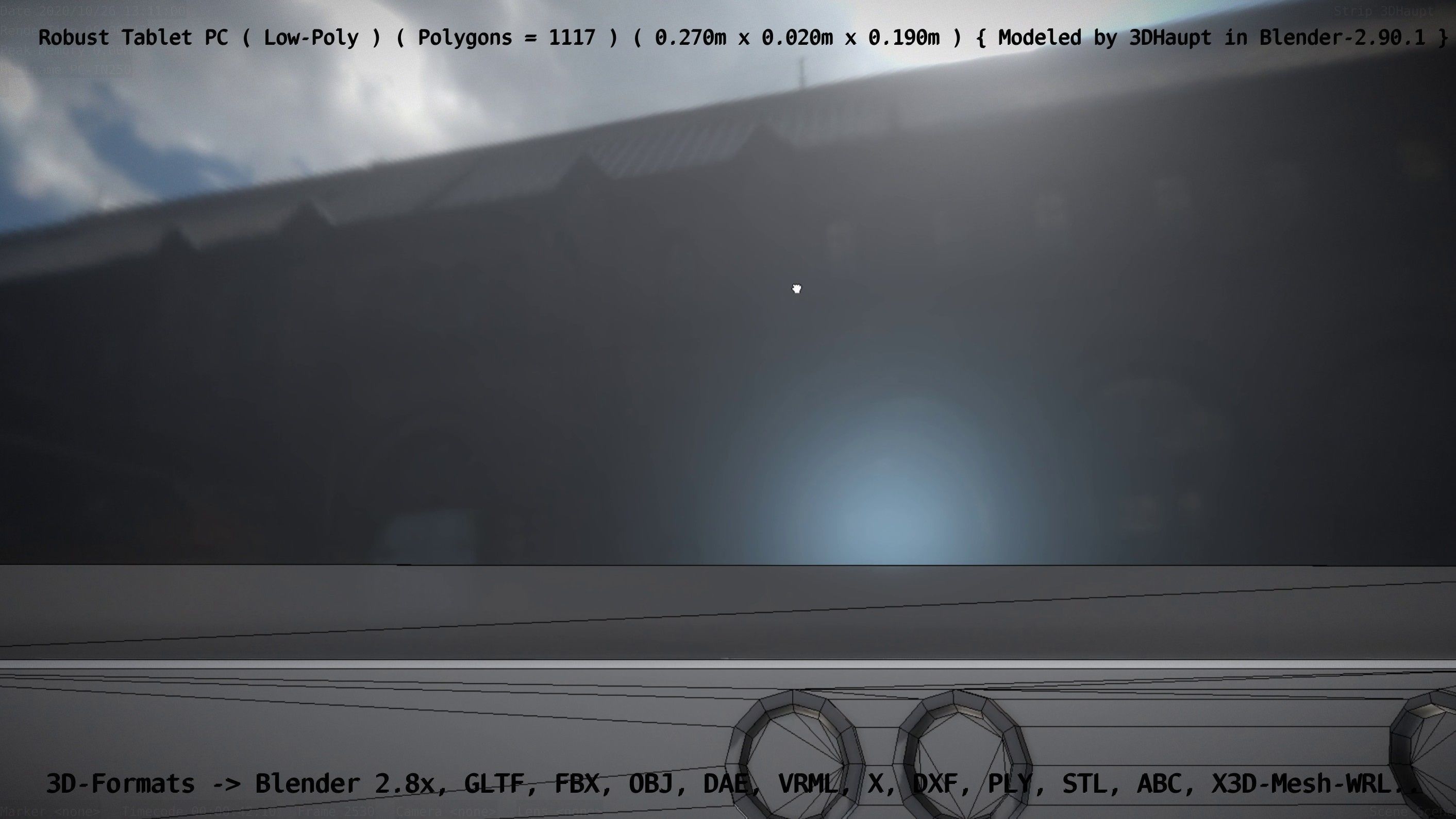 Robust Tablet PC Low-Poly Version Low-poly 3D model_114