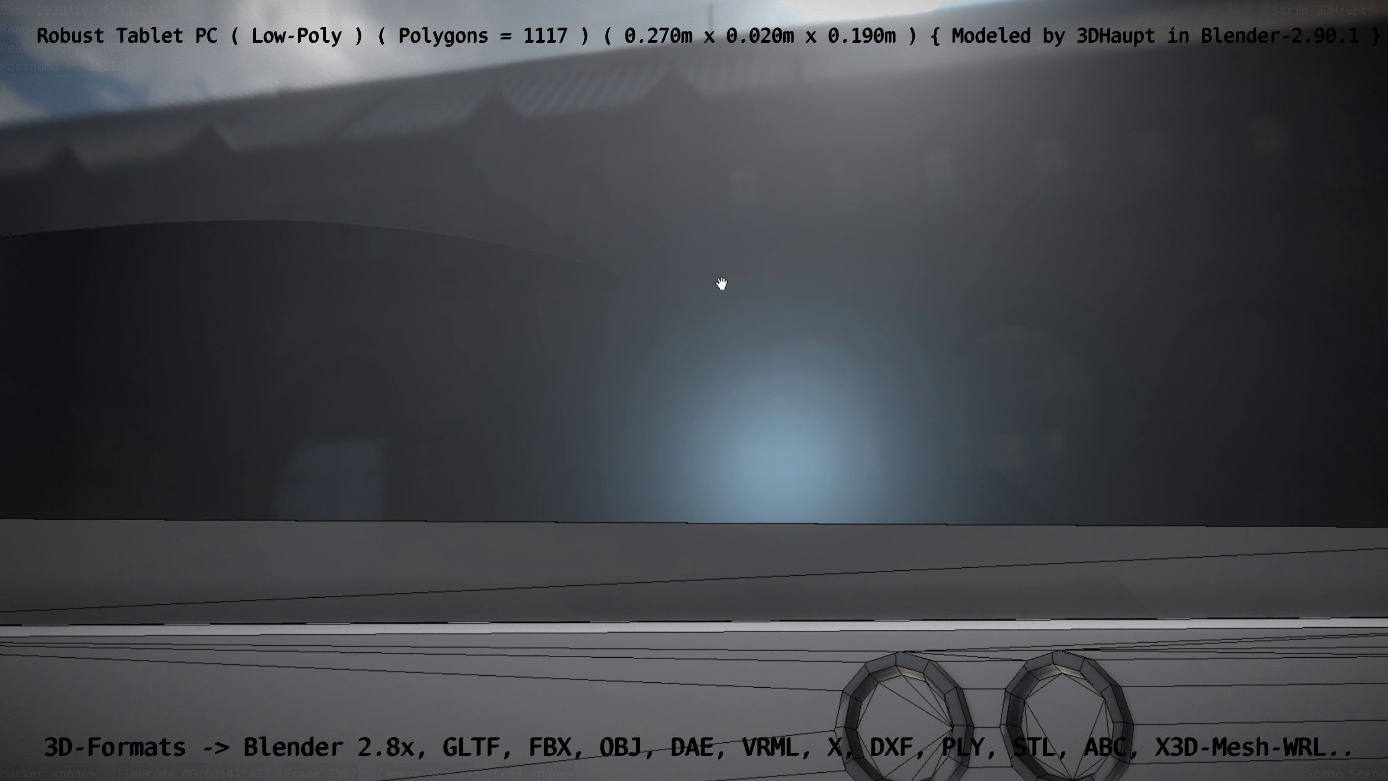 Robust Tablet PC Low-Poly Version Low-poly 3D model_93