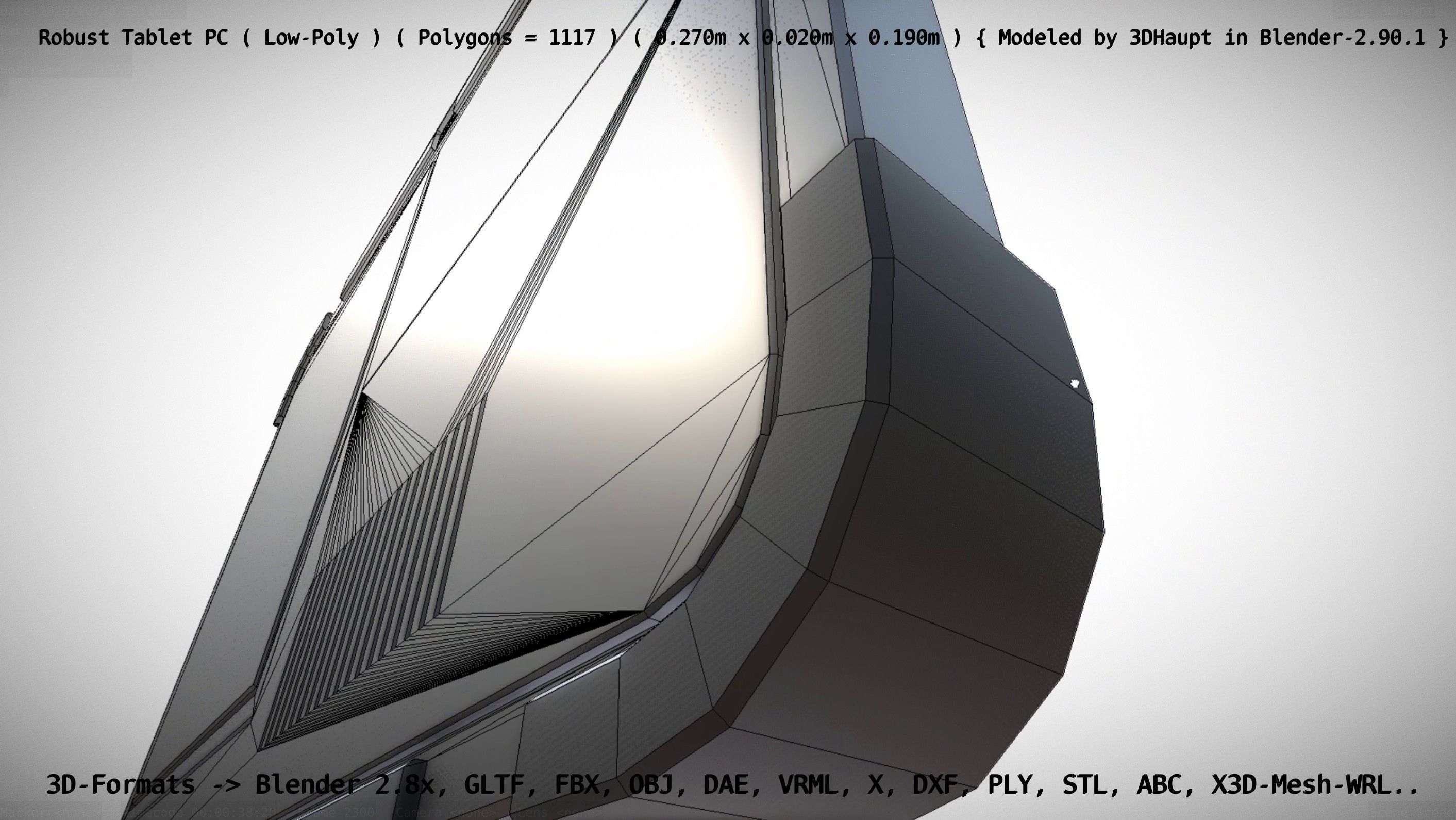 Robust Tablet PC Low-Poly Version Low-poly 3D model_22