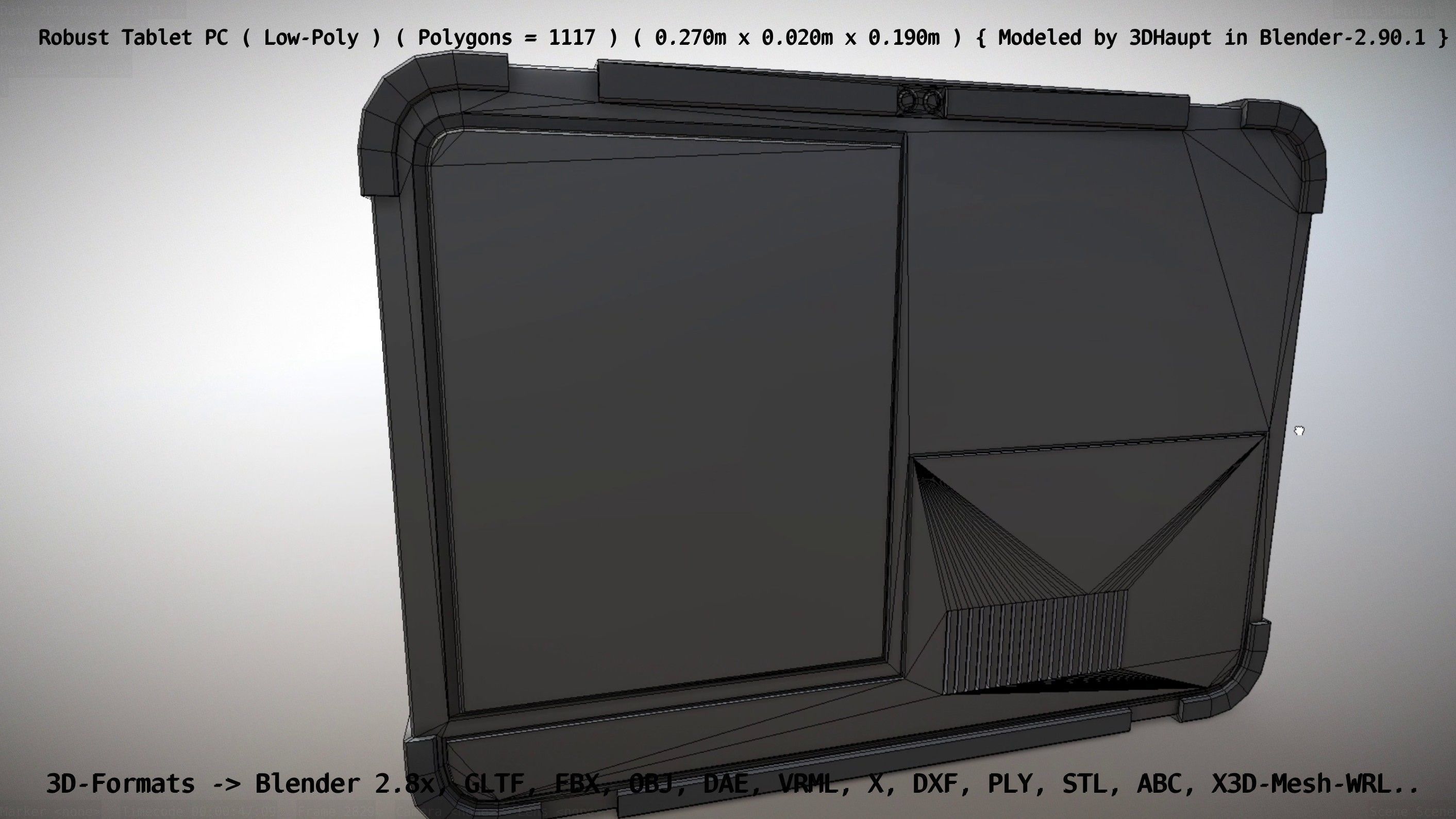 Robust Tablet PC Low-Poly Version Low-poly 3D model_53