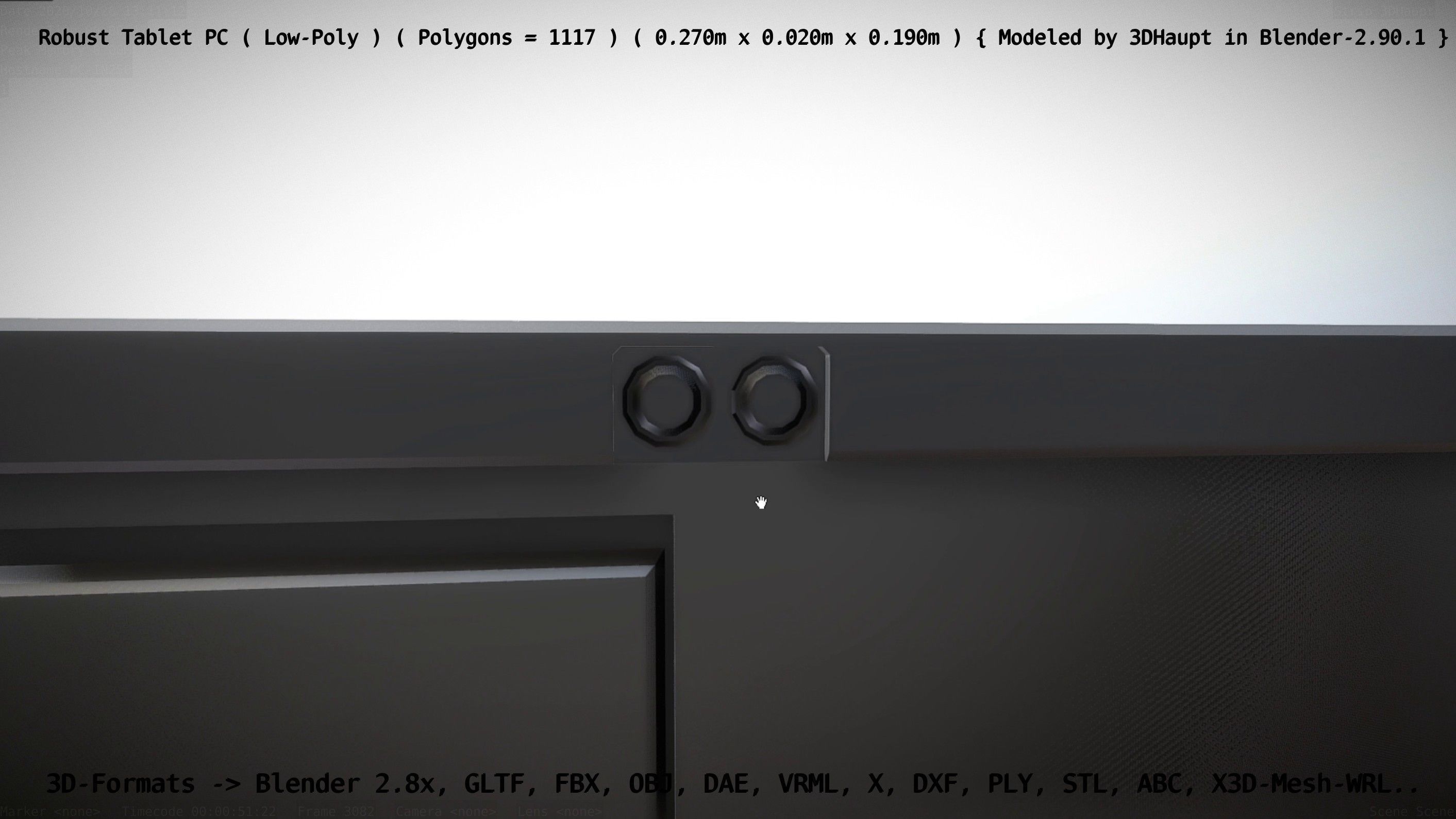 Robust Tablet PC Low-Poly Version Low-poly 3D model_56