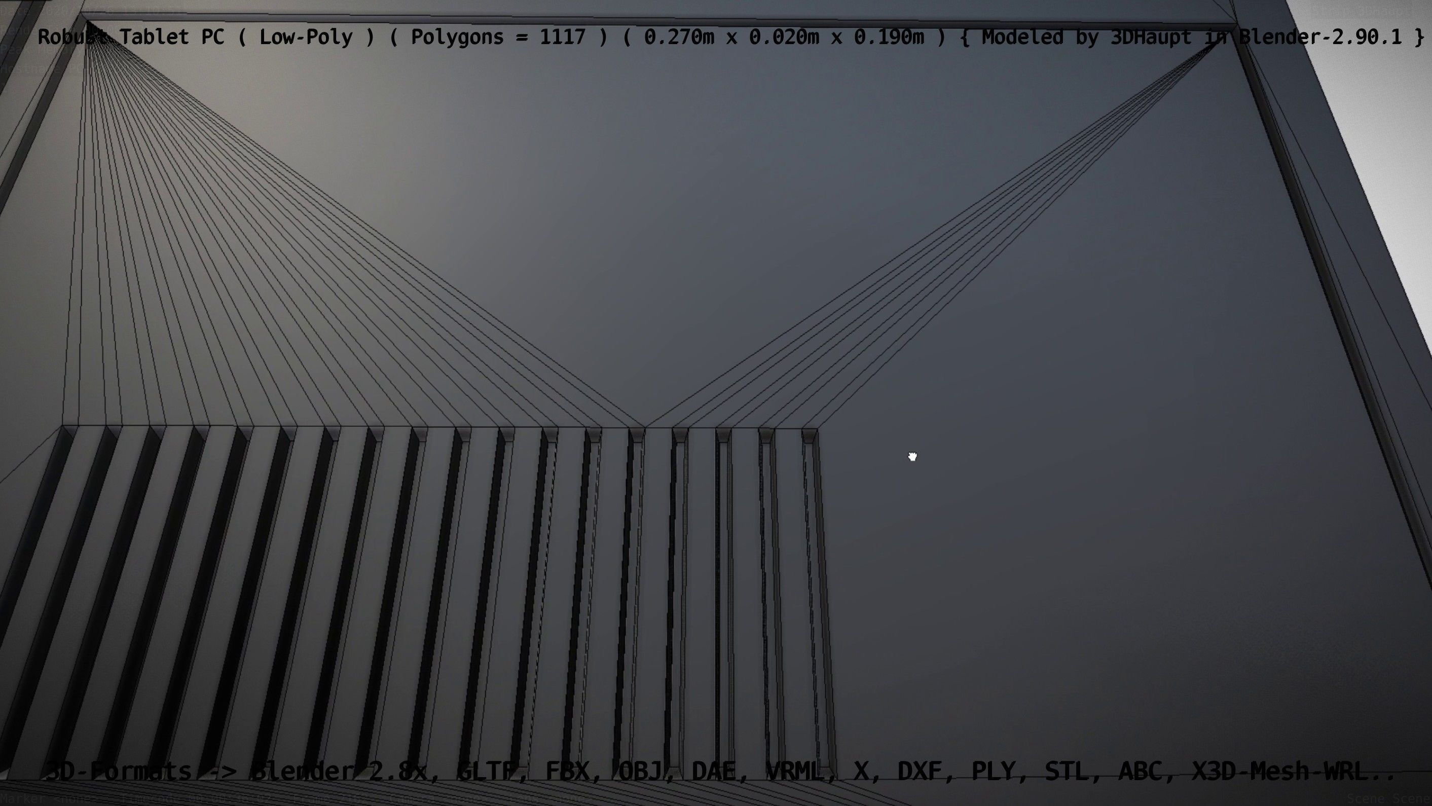 Robust Tablet PC Low-Poly Version Low-poly 3D model_99