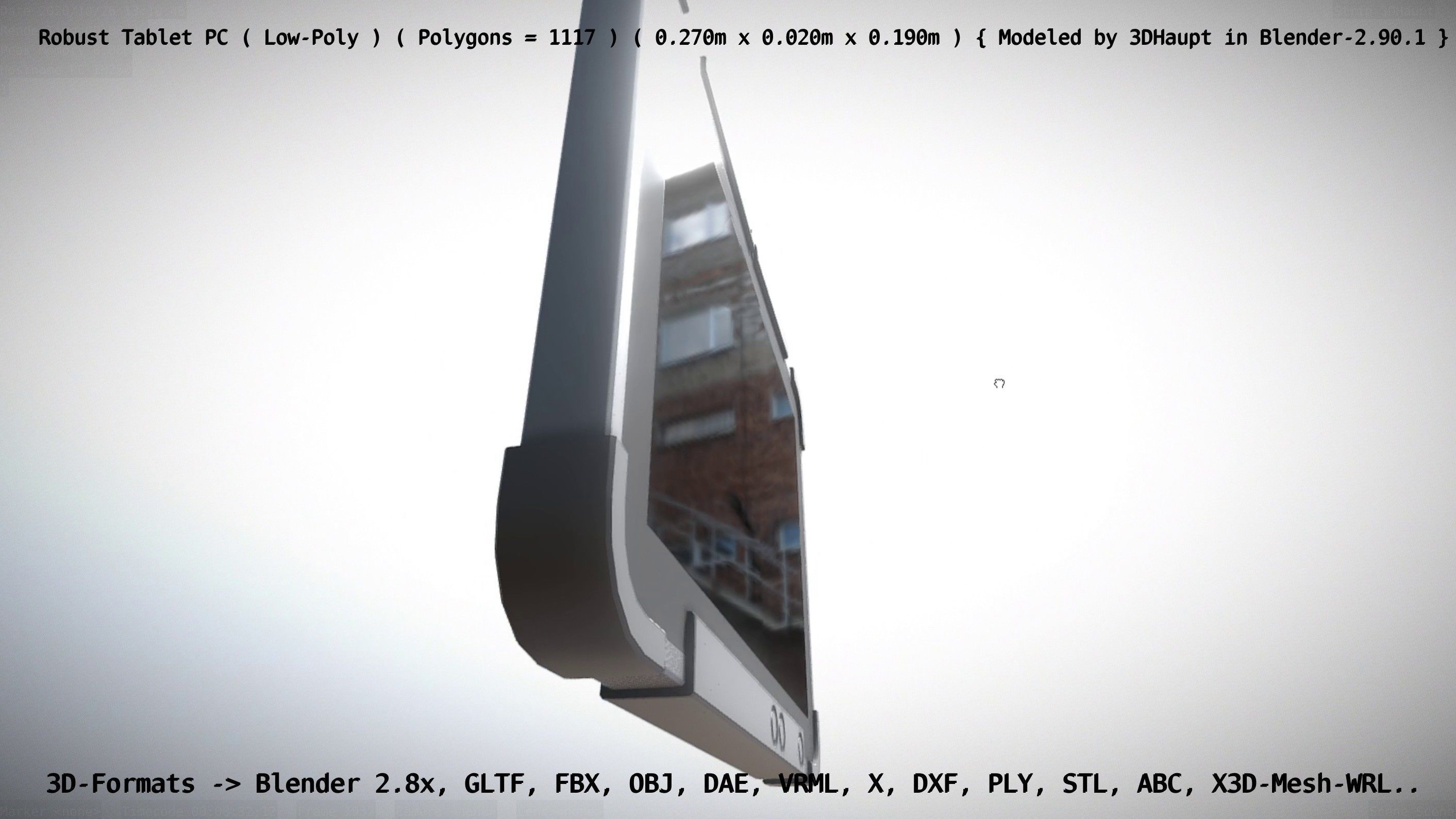 Robust Tablet PC Low-Poly Version Low-poly 3D model_45