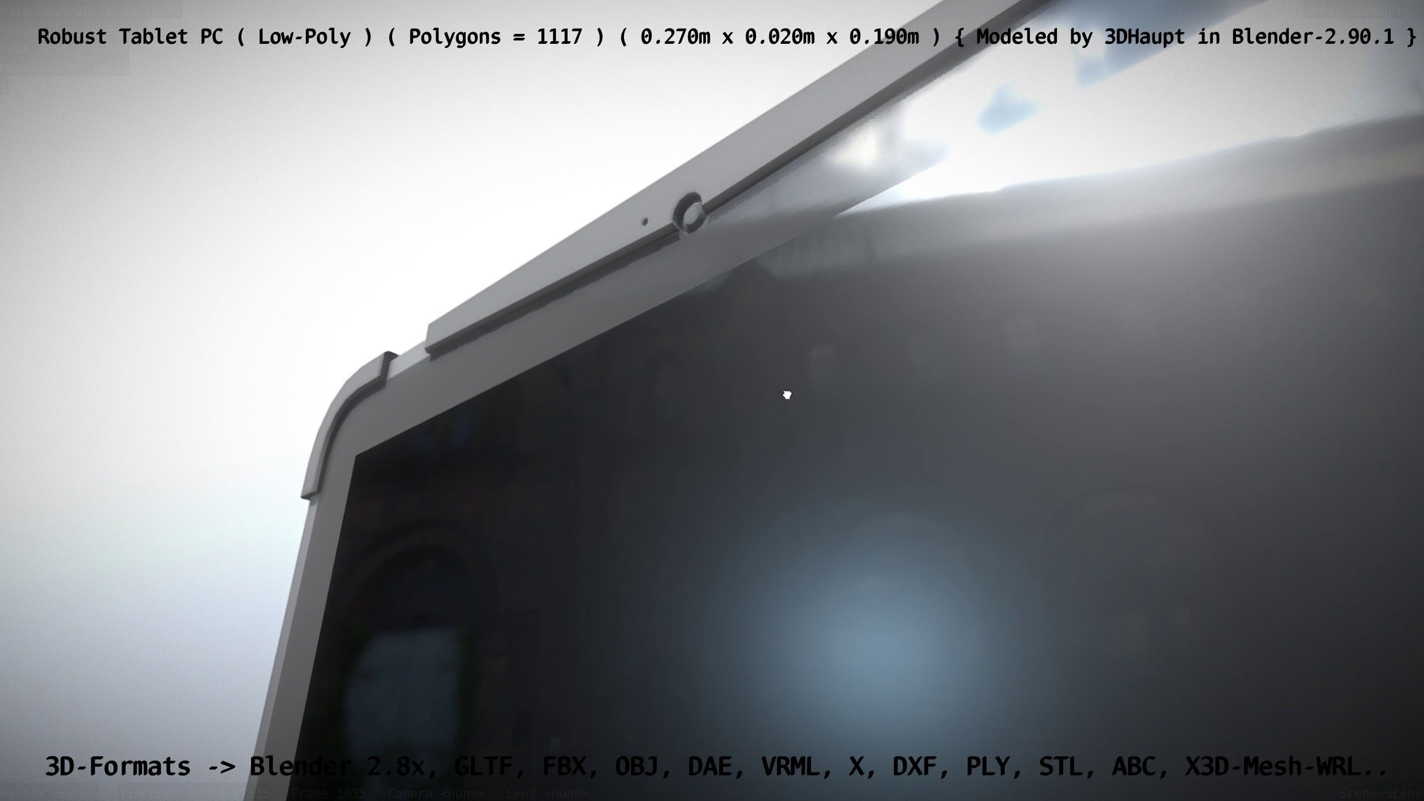 Robust Tablet PC Low-Poly Version Low-poly 3D model_66