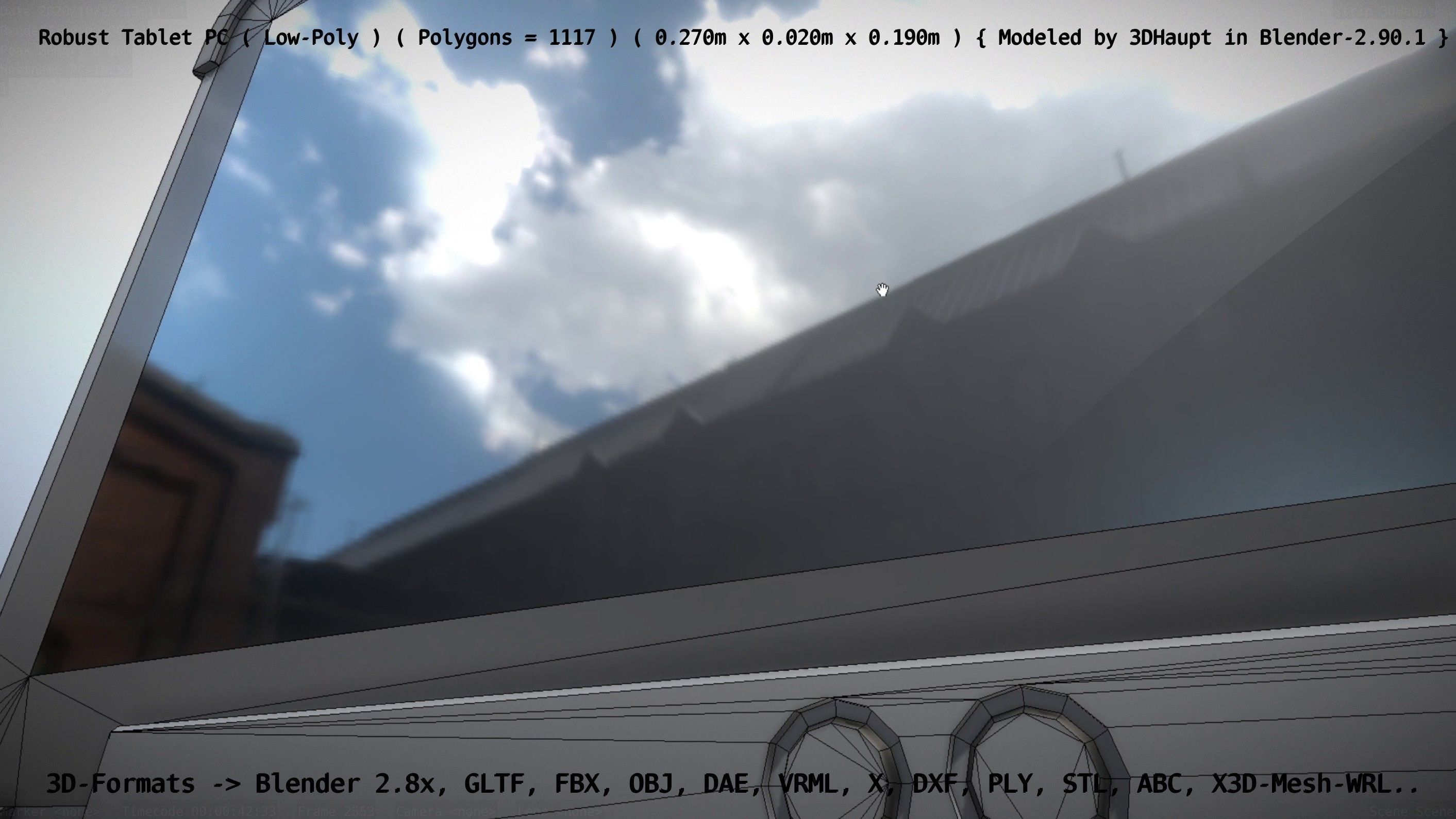 Robust Tablet PC Low-Poly Version Low-poly 3D model_26