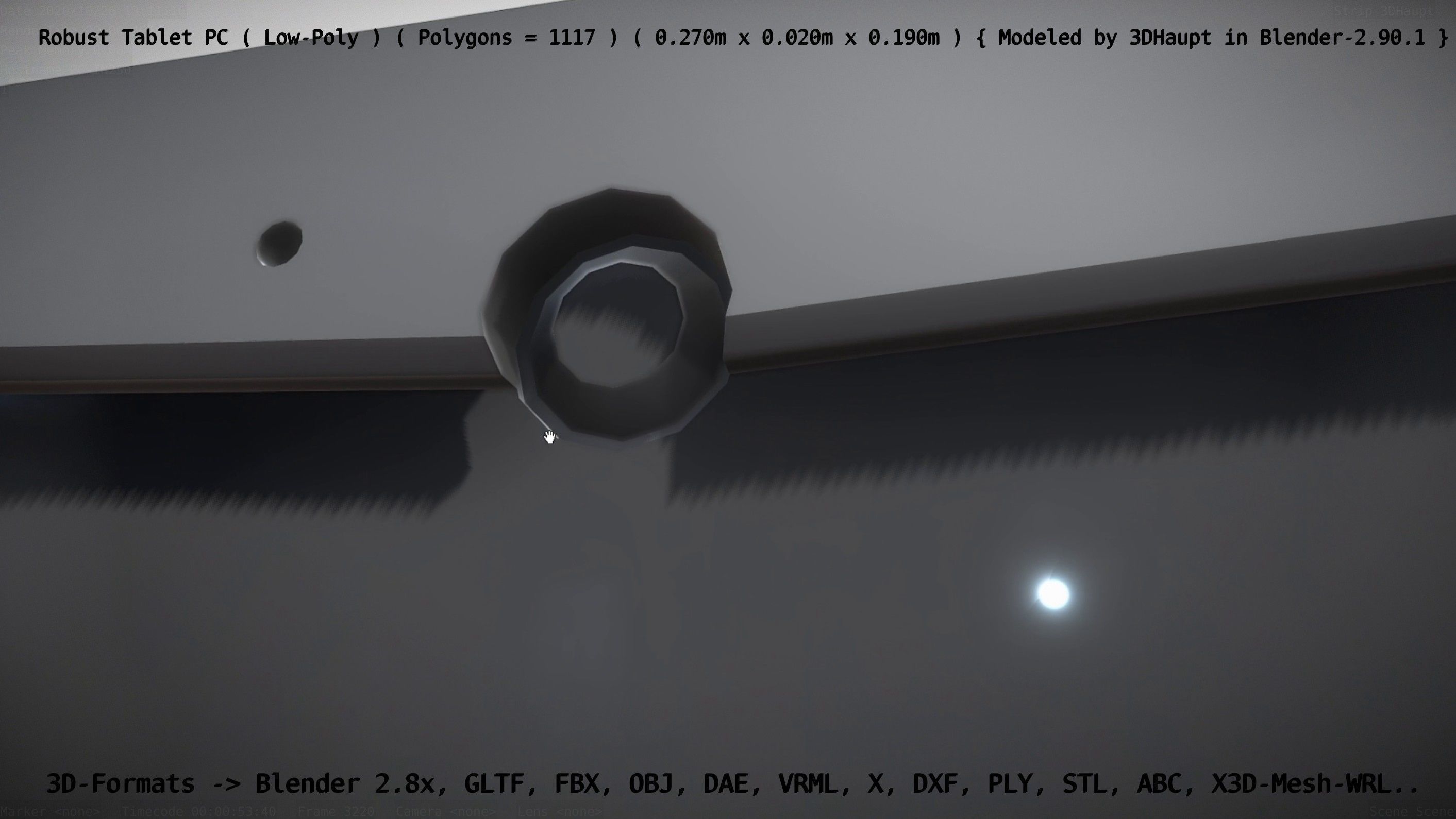 Robust Tablet PC Low-Poly Version Low-poly 3D model_76