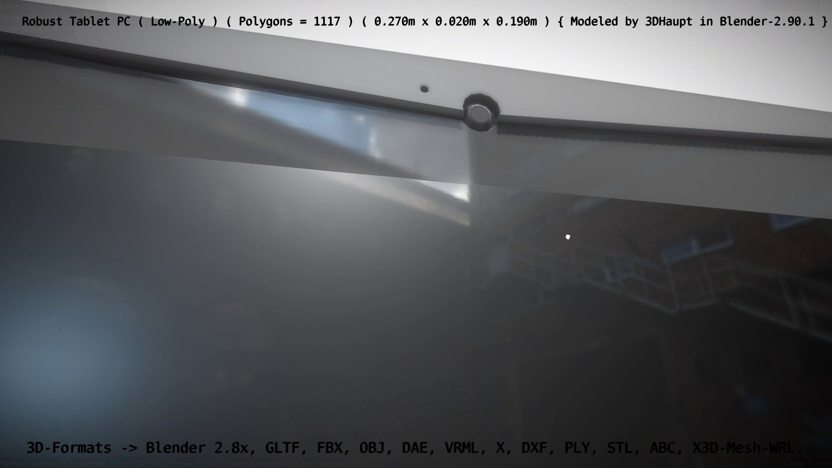 Robust Tablet PC Low-Poly Version Low-poly 3D model_65