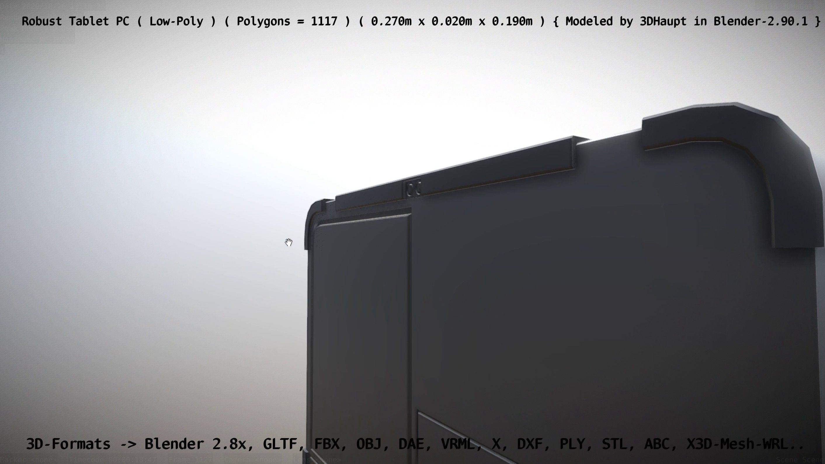 Robust Tablet PC Low-Poly Version Low-poly 3D model_67