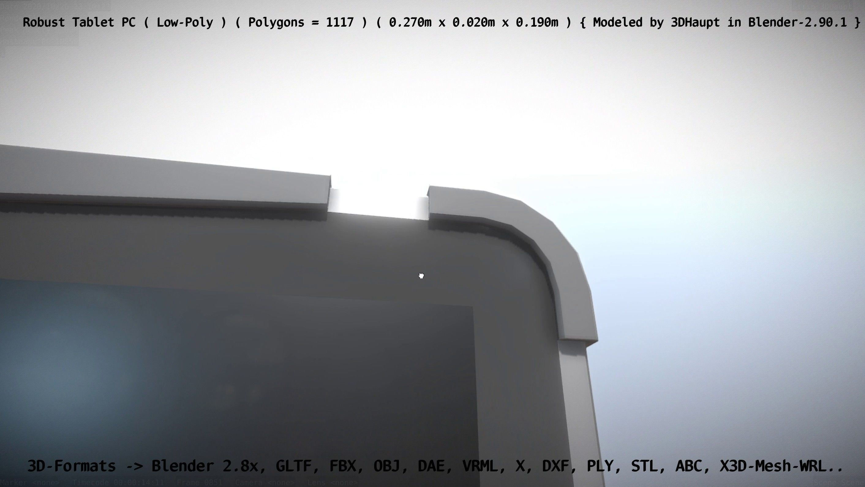 Robust Tablet PC Low-Poly Version Low-poly 3D model_39