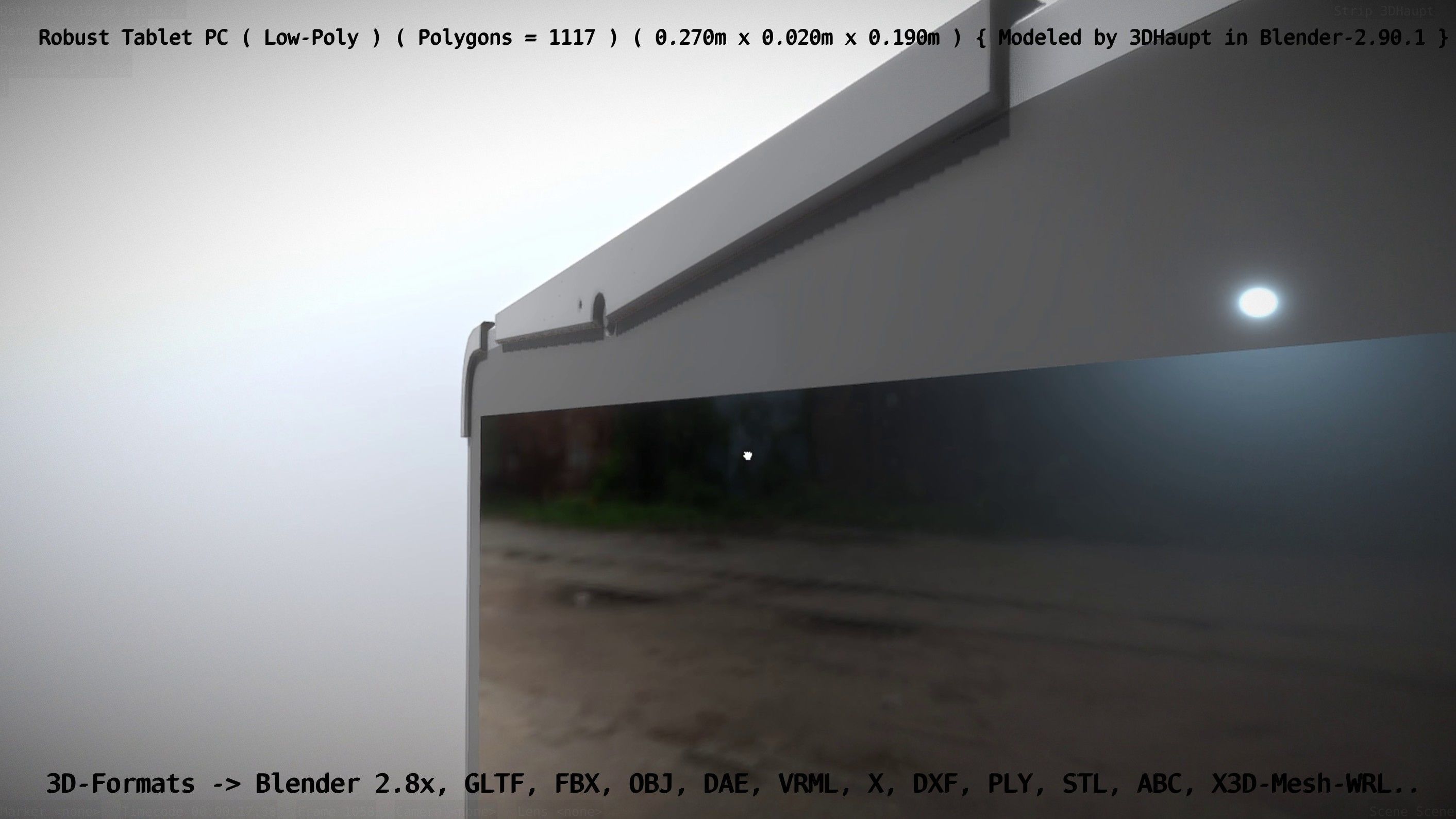 Robust Tablet PC Low-Poly Version Low-poly 3D model_111