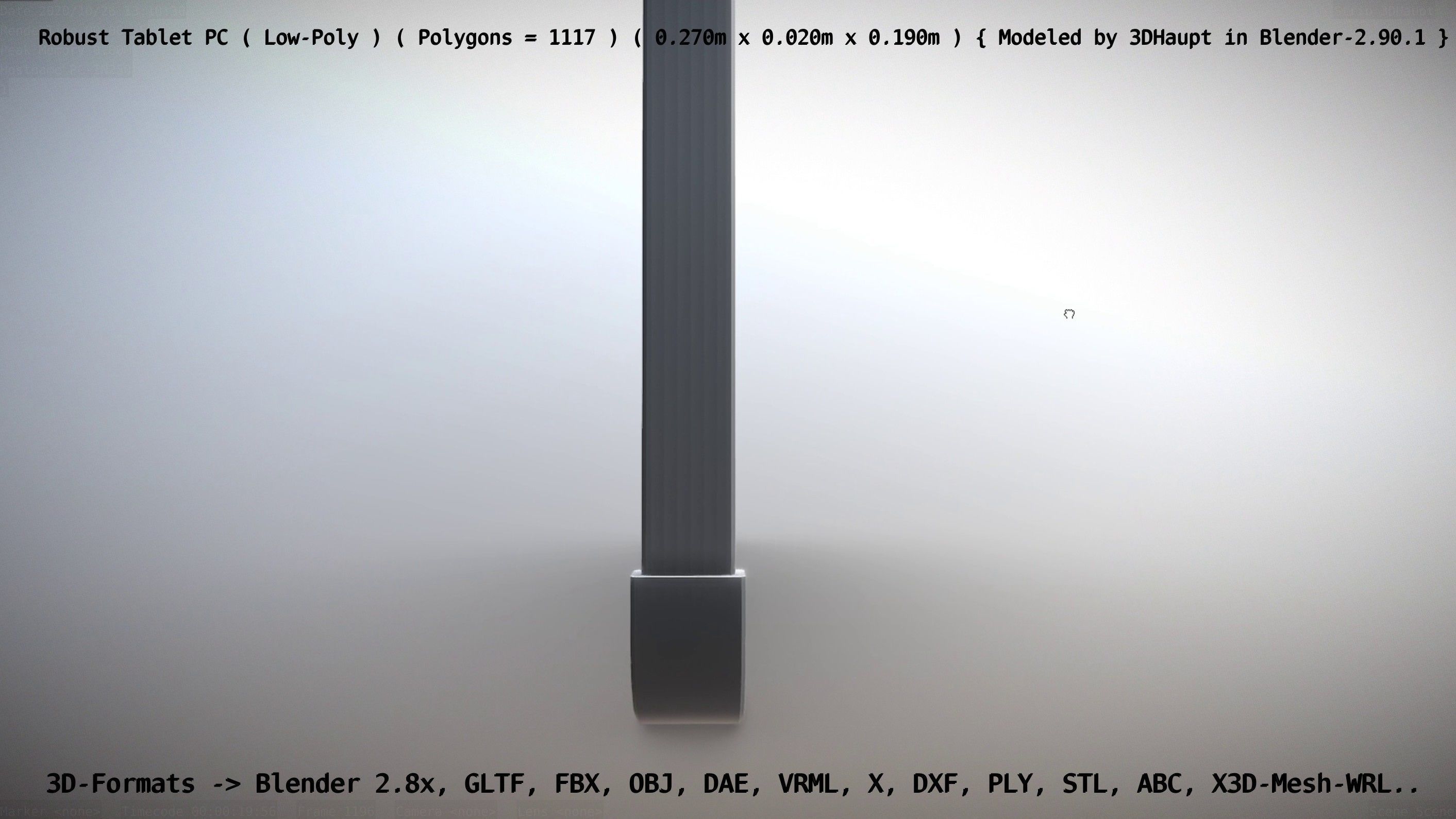 Robust Tablet PC Low-Poly Version Low-poly 3D model_68